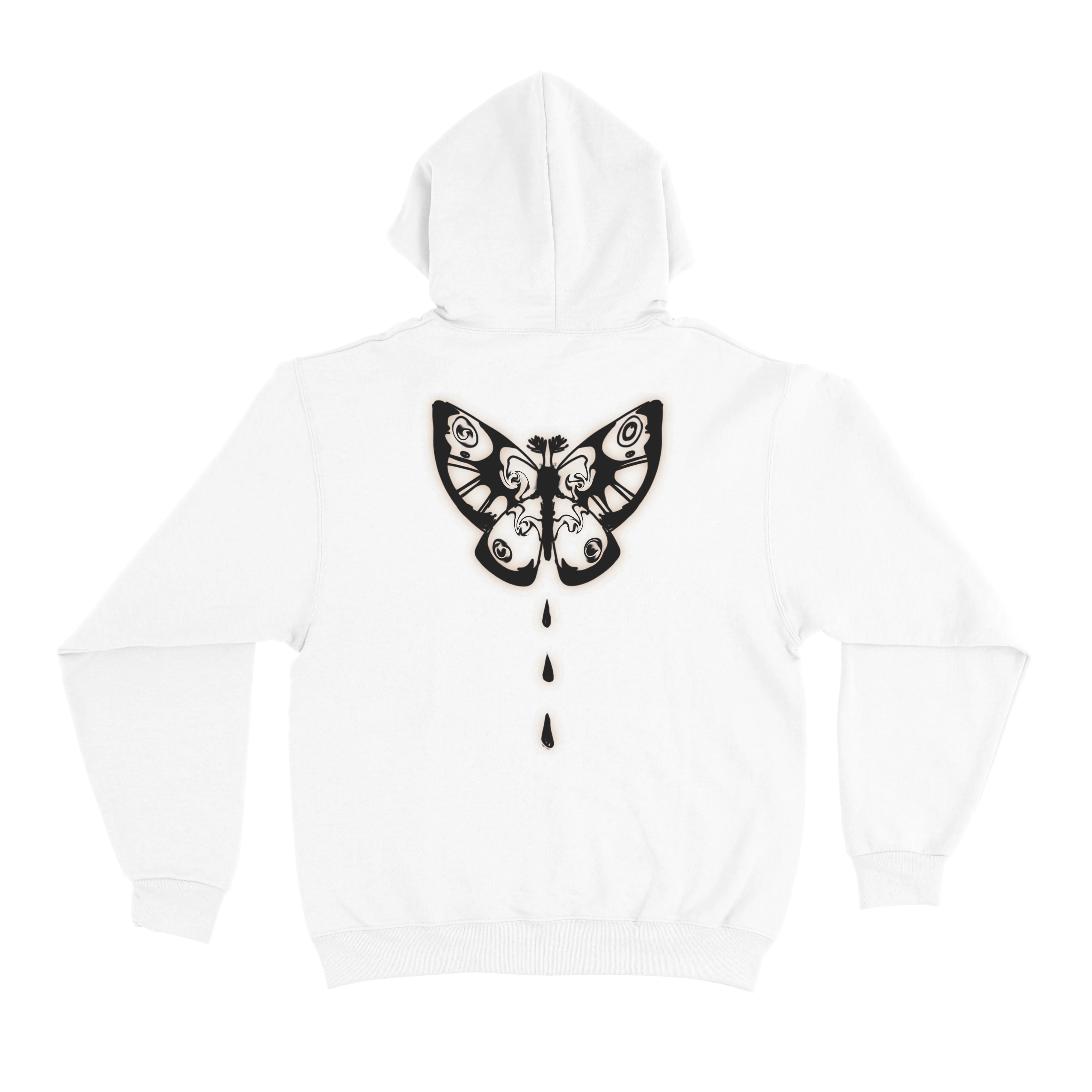 "Moth's Milk" Basic Hoodie White