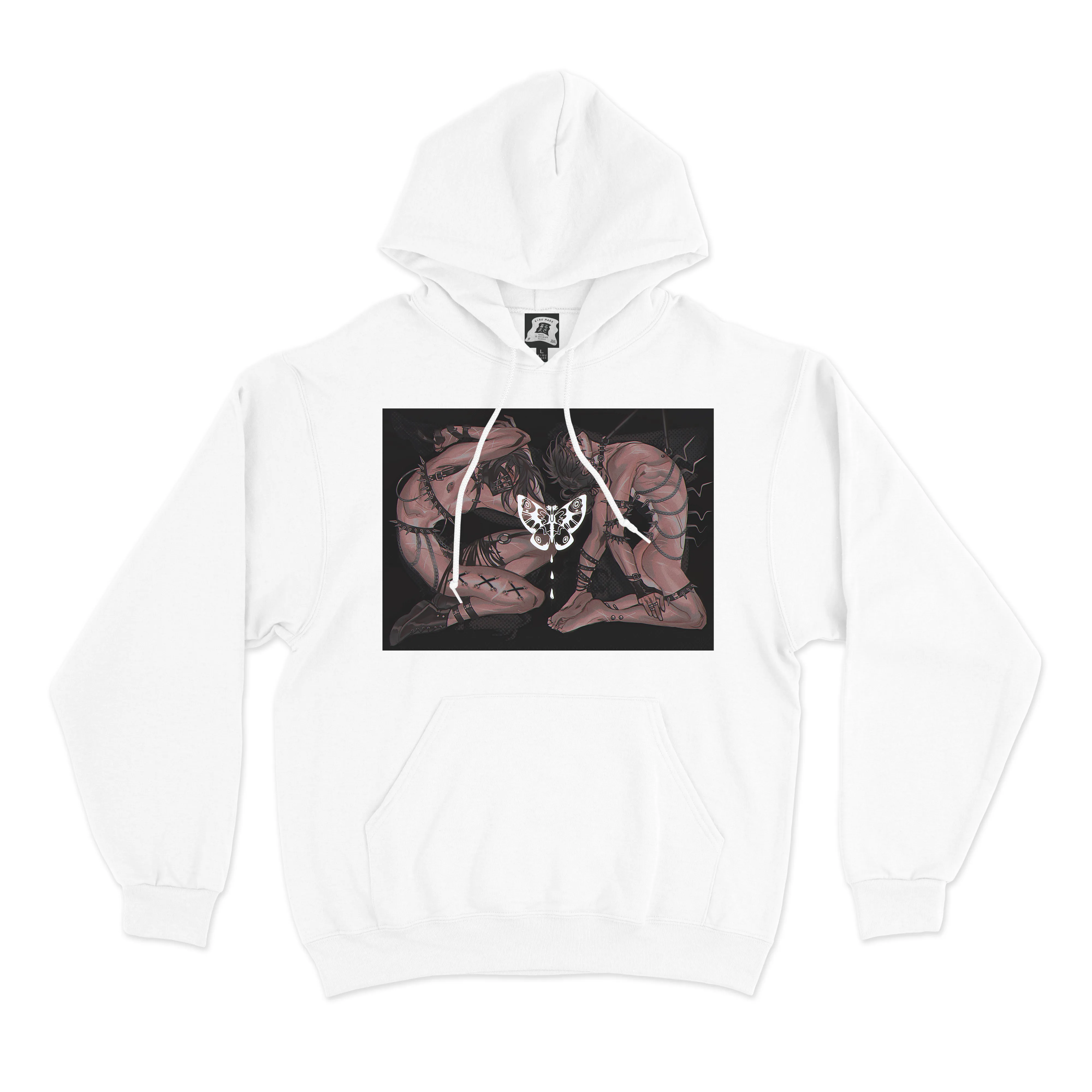 "Moth's Milk" Basic Hoodie White