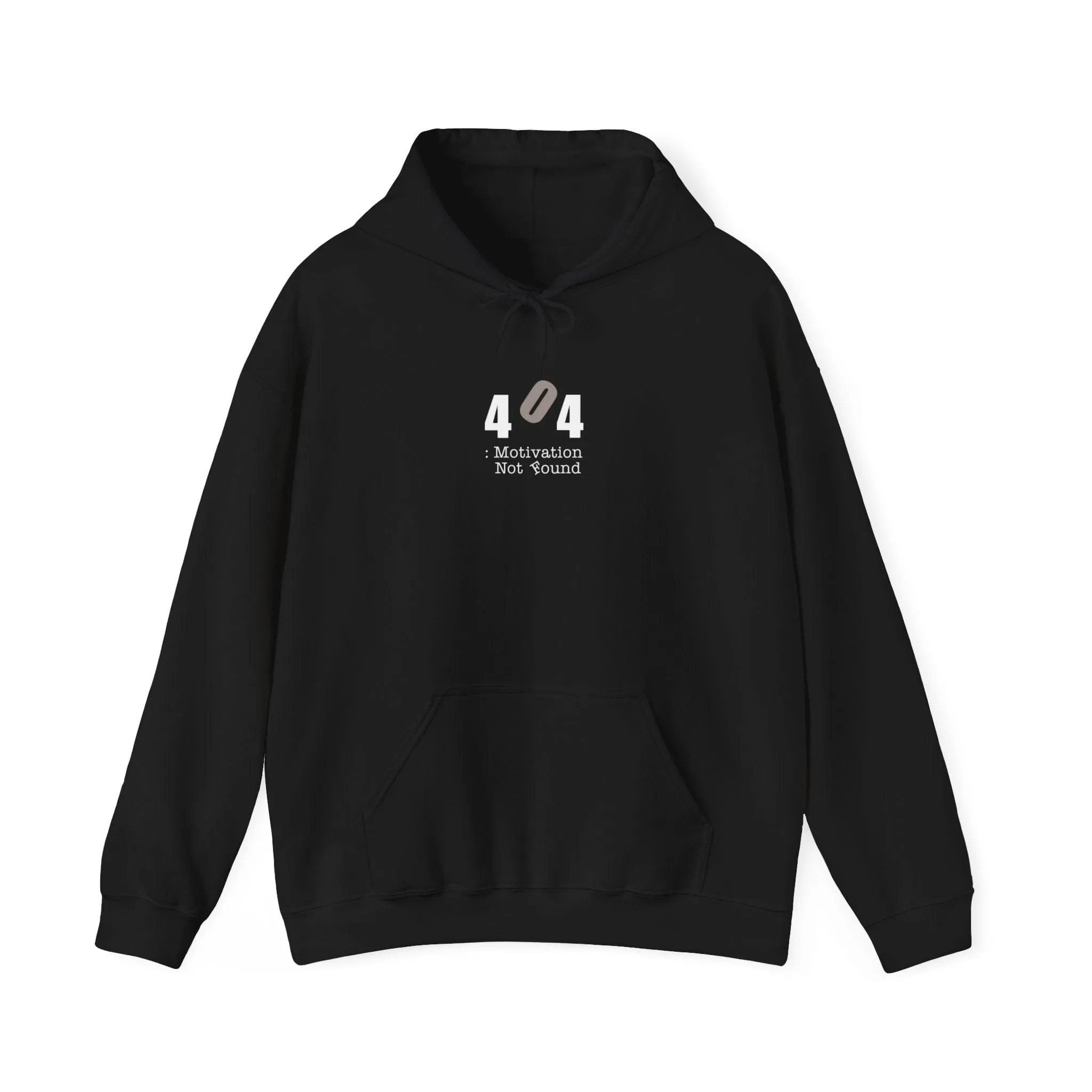 "Motivation Not Found"  Custom Black Unisex Hoodie | Art by Noa Bar Lev