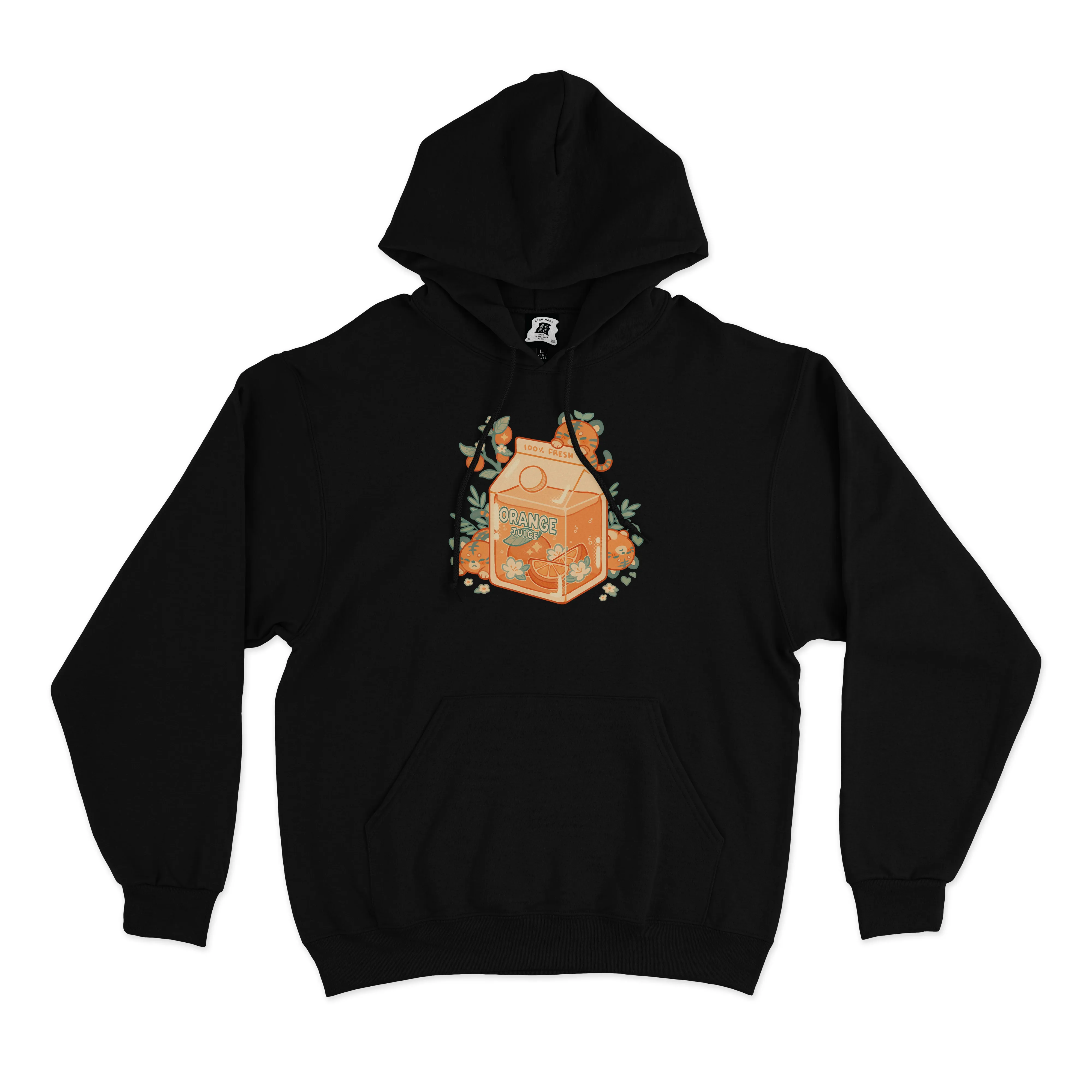 "Orange Milk" Basic Hoodie White/Black