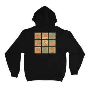 "Orange Moodboard" Basic Hoodie White/Black