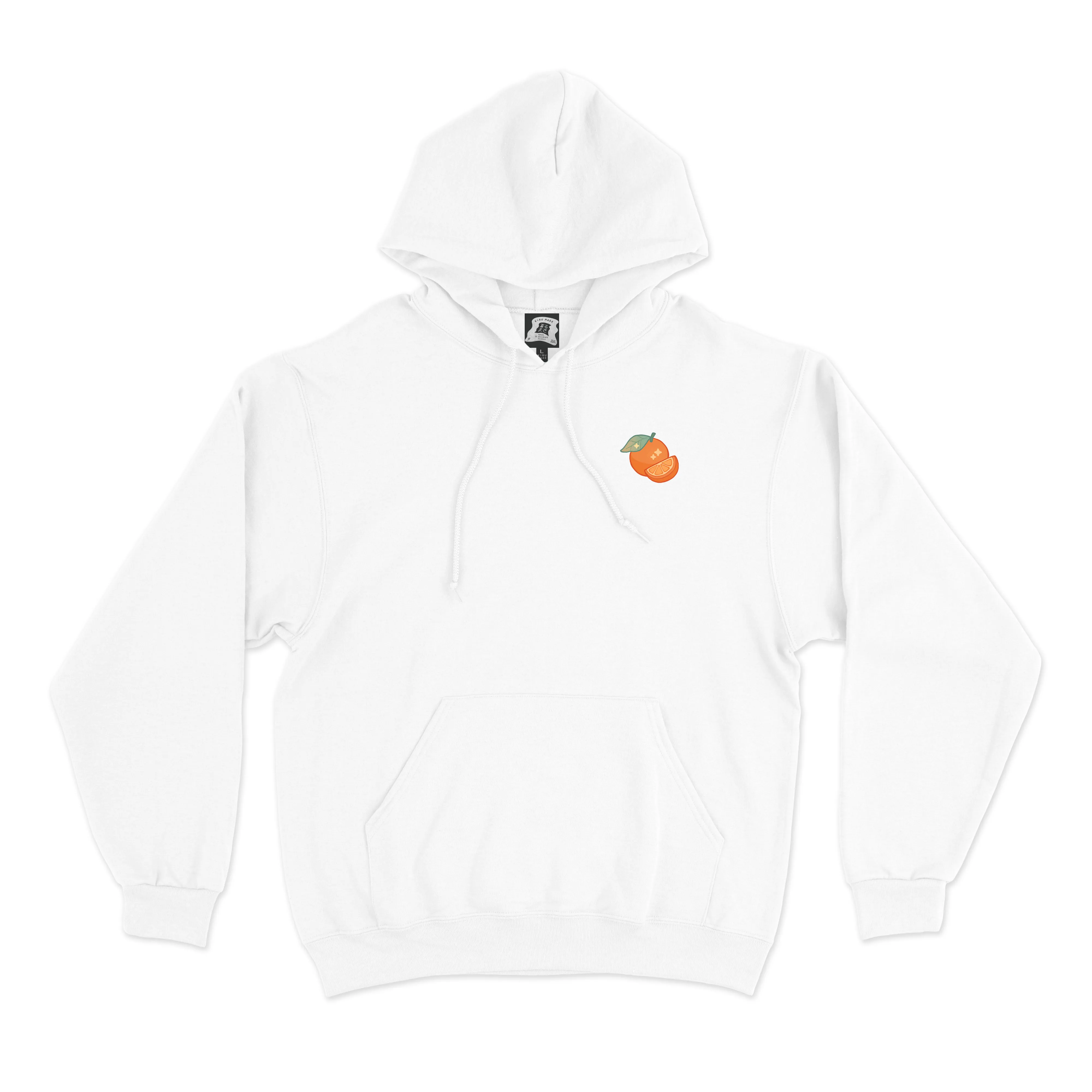 "Orange Moodboard" Basic Hoodie White/Black