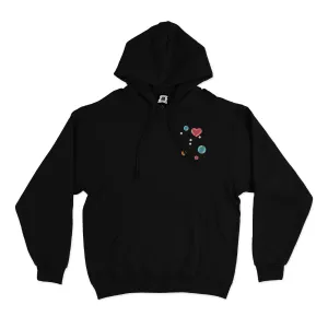 "Rhinestone Cow Girl" Basic Hoodie Black