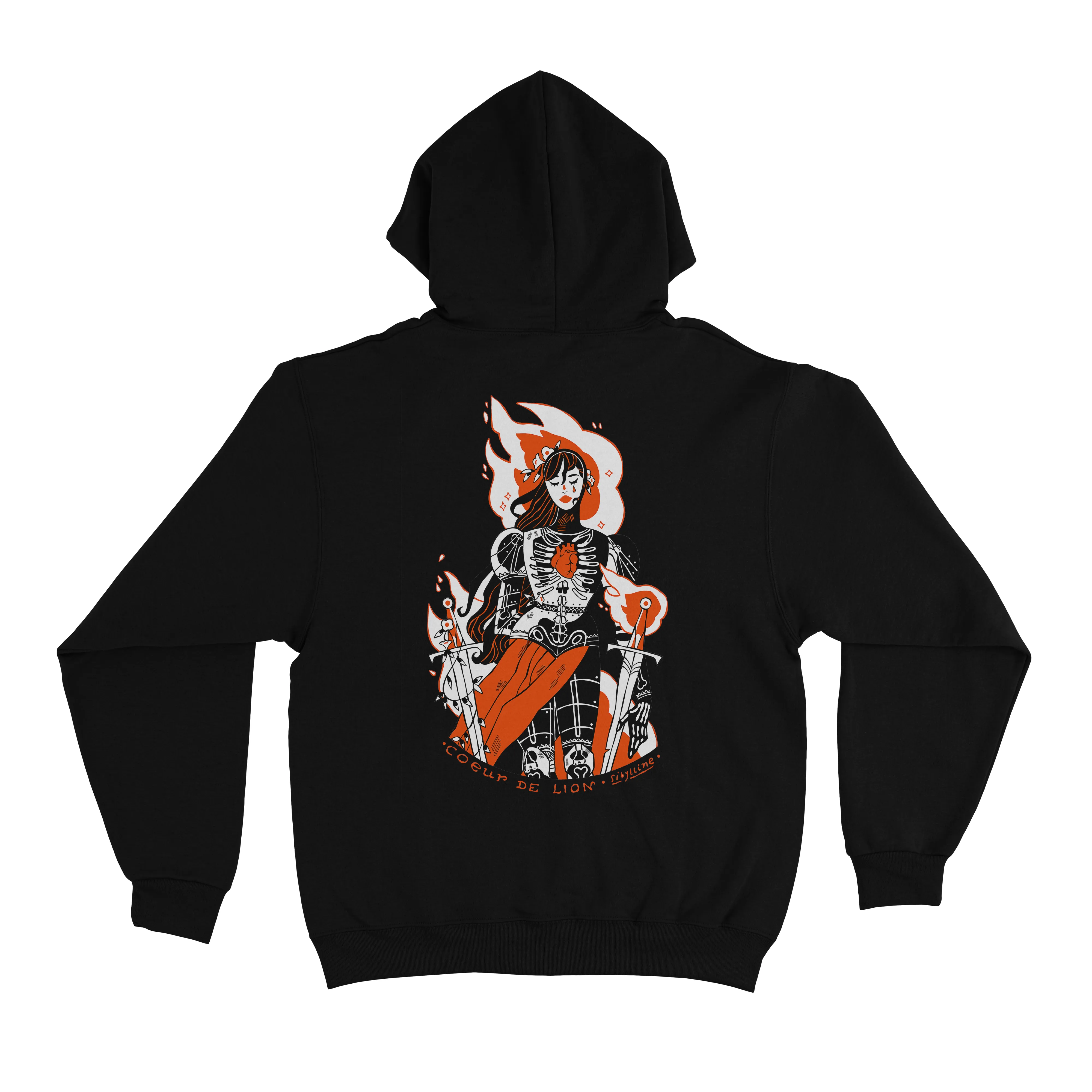 "Space Knight" Basic Hoodie White/Black