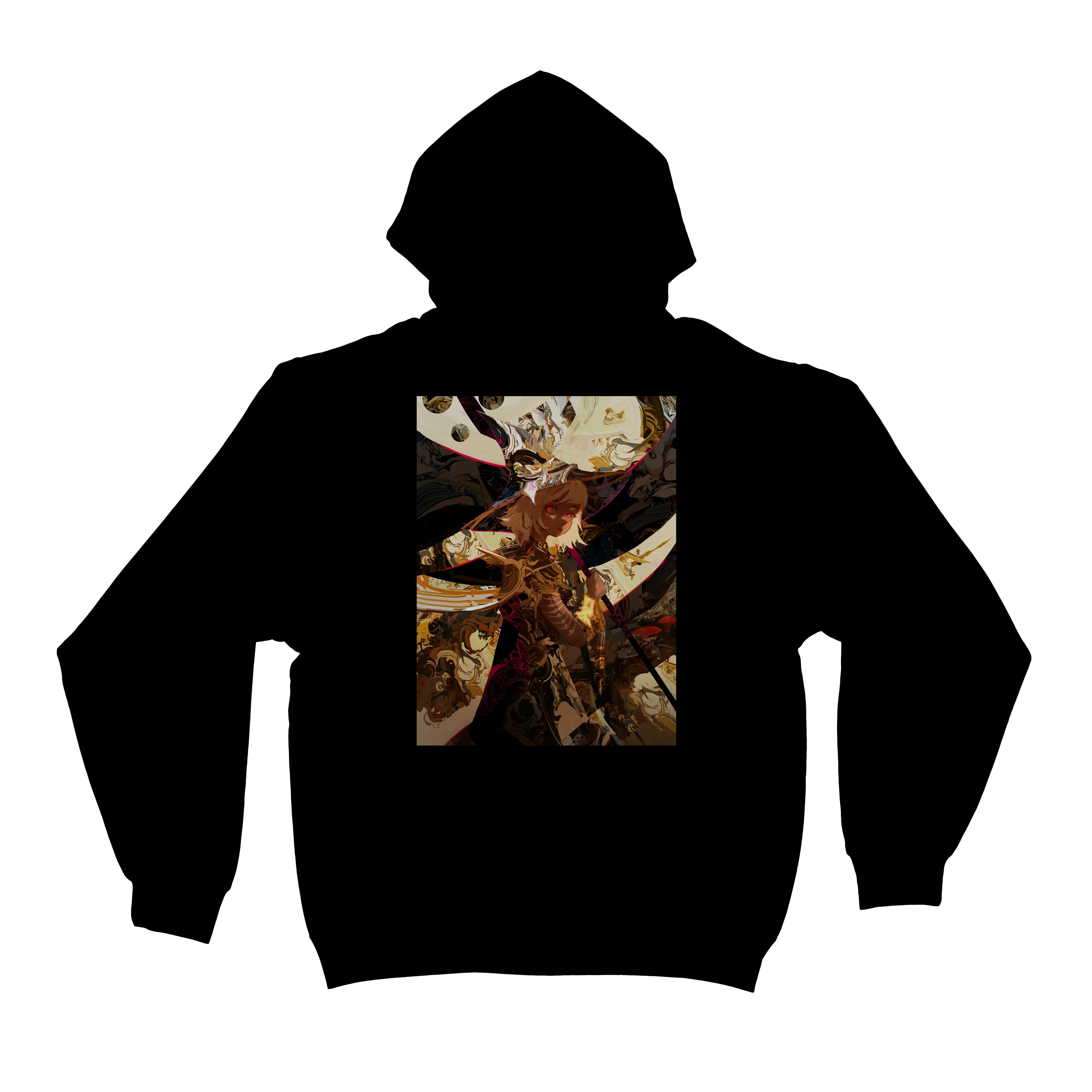 "Spine" Basic Hoodie Black