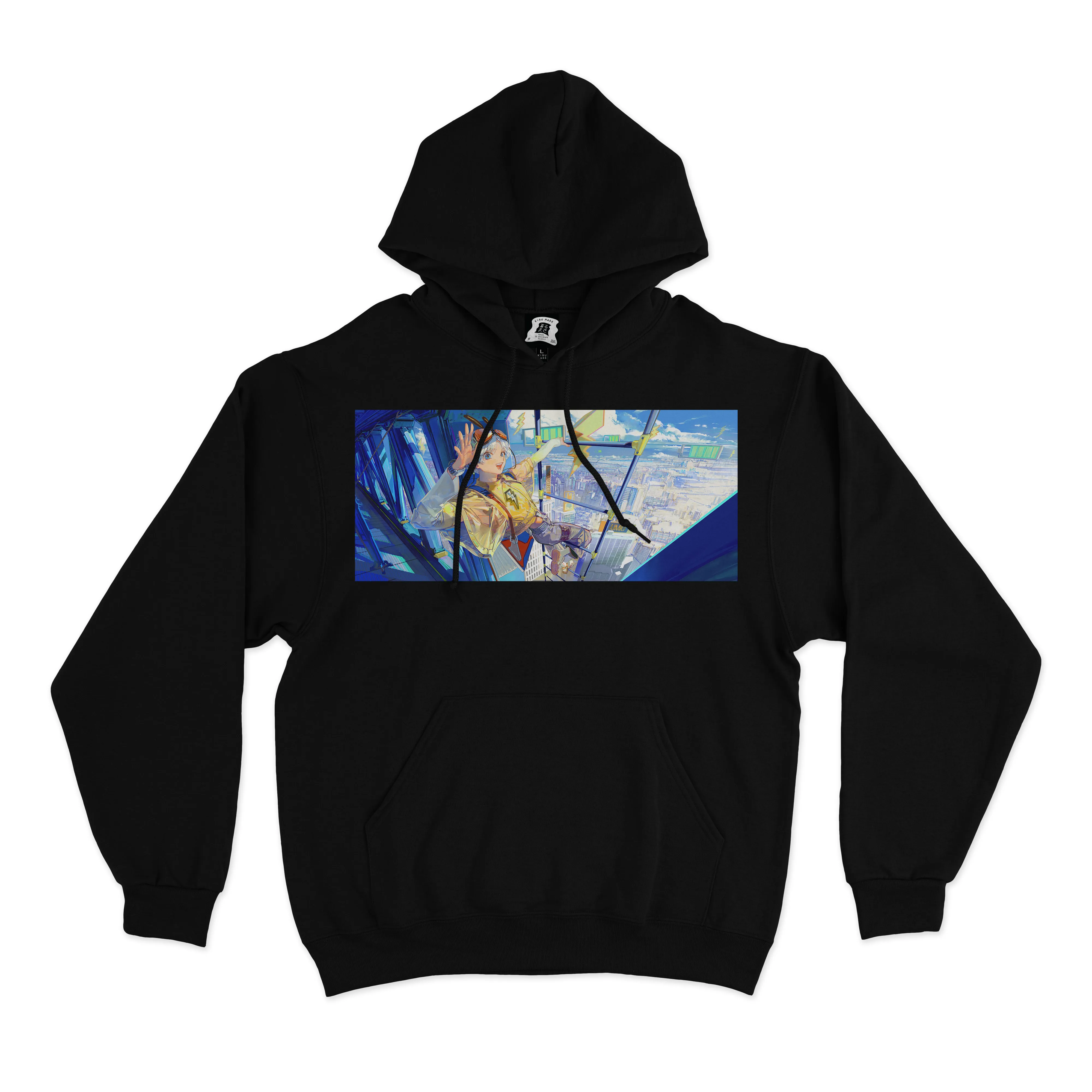 "UMI Summer" Basic Hoodie Black