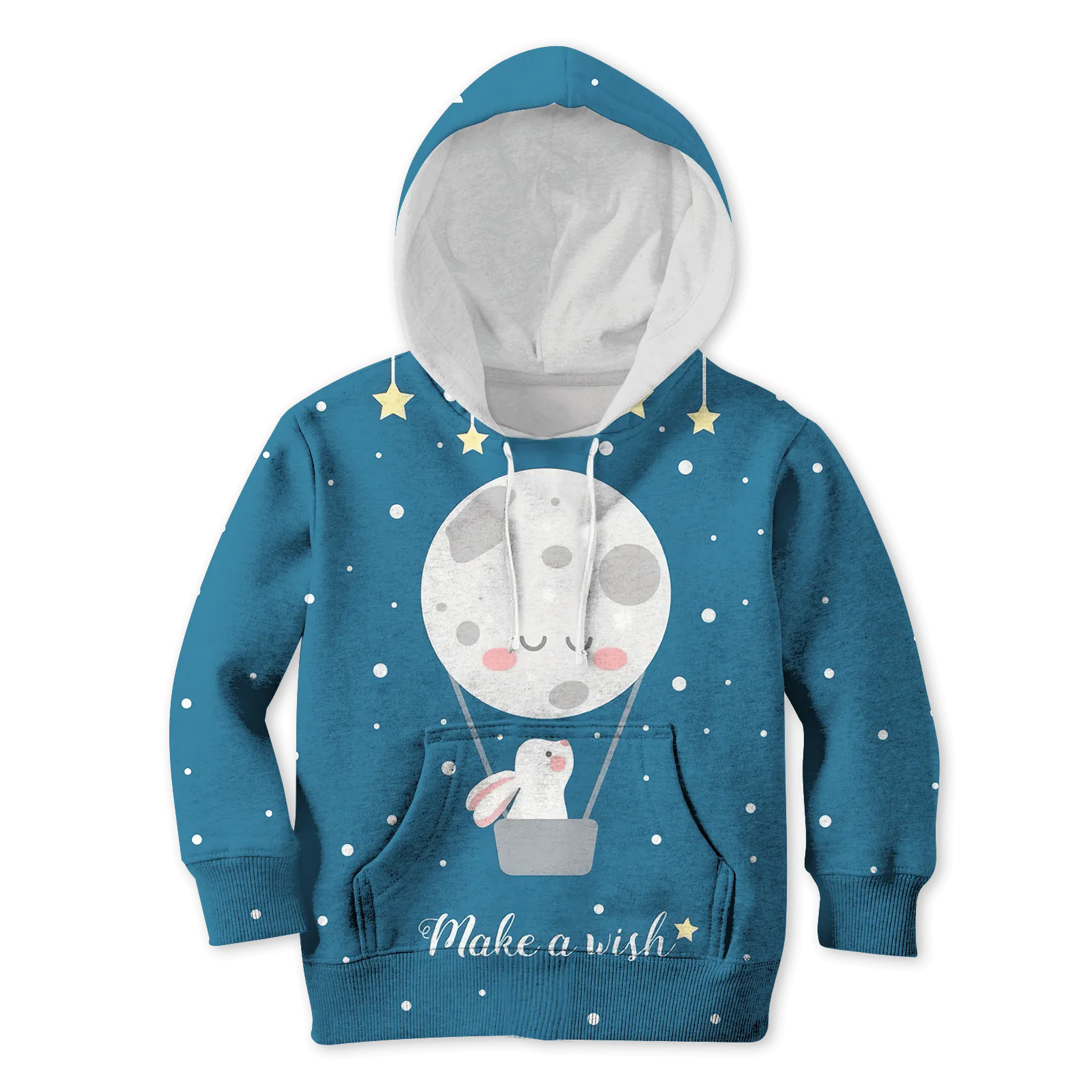 Rabbit Makes A Wish In Moonlight Custom Cosplay Kid Hoodie