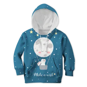 Rabbit Makes A Wish In Moonlight Custom Cosplay Kid Hoodie