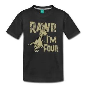 Rawr I'm Four Toddler Premium T-Shirt (CK1379)