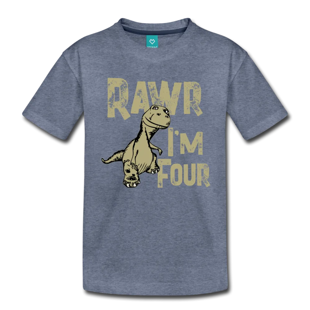 Rawr I'm Four Toddler Premium T-Shirt (CK1379)