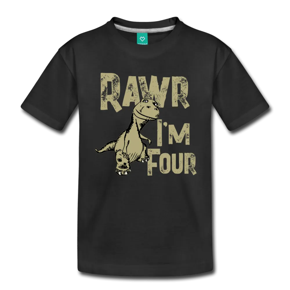 Rawr I'm Four Toddler Premium T-Shirt (CK1379)