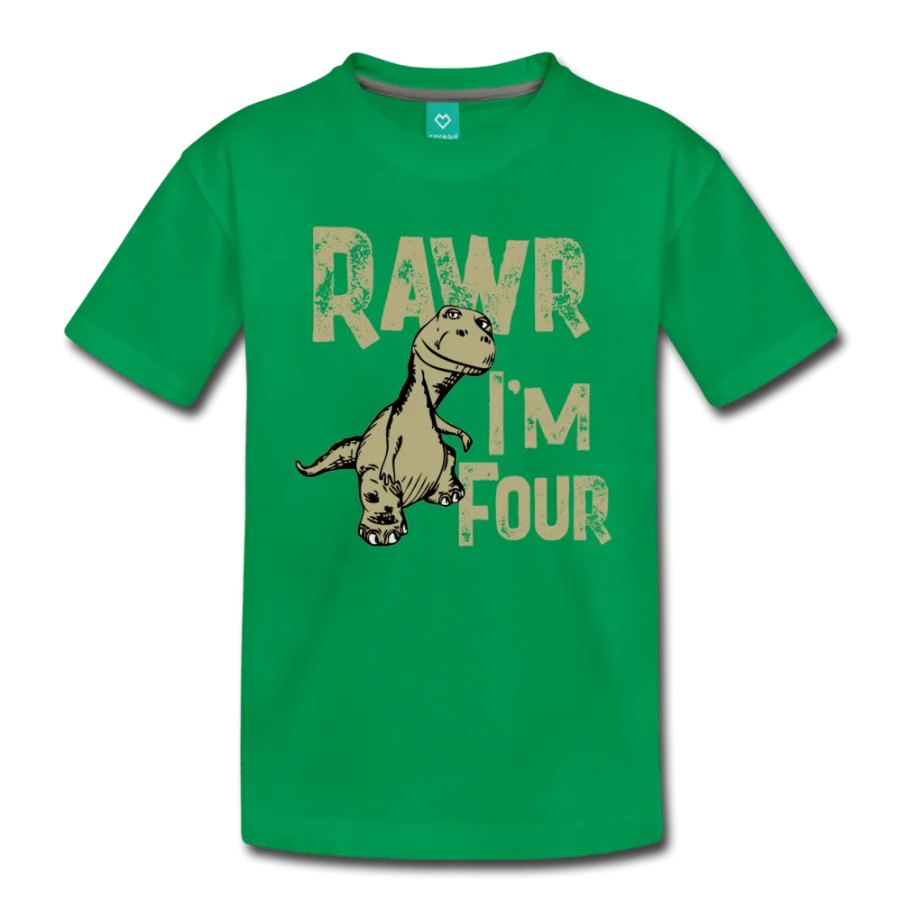 Rawr I'm Four Toddler Premium T-Shirt (CK1379)