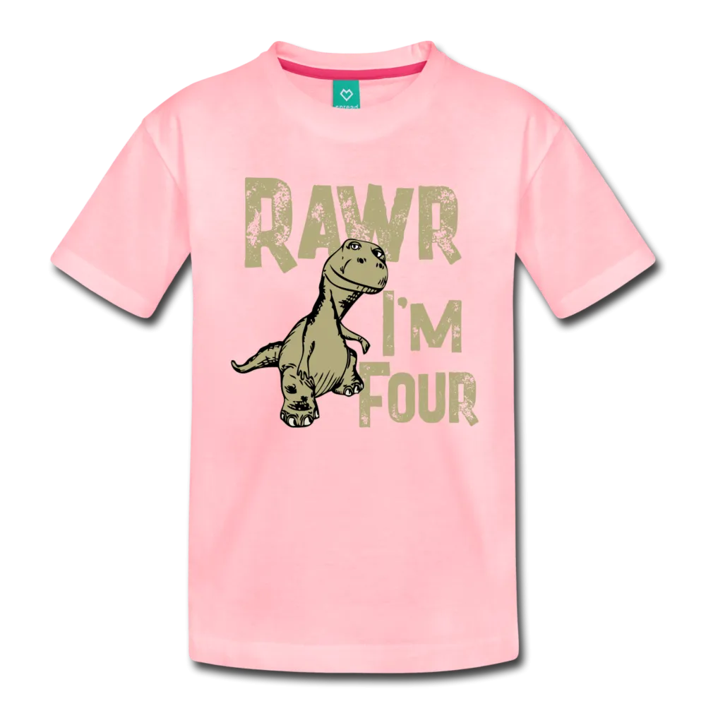 Rawr I'm Four Toddler Premium T-Shirt (CK1379)