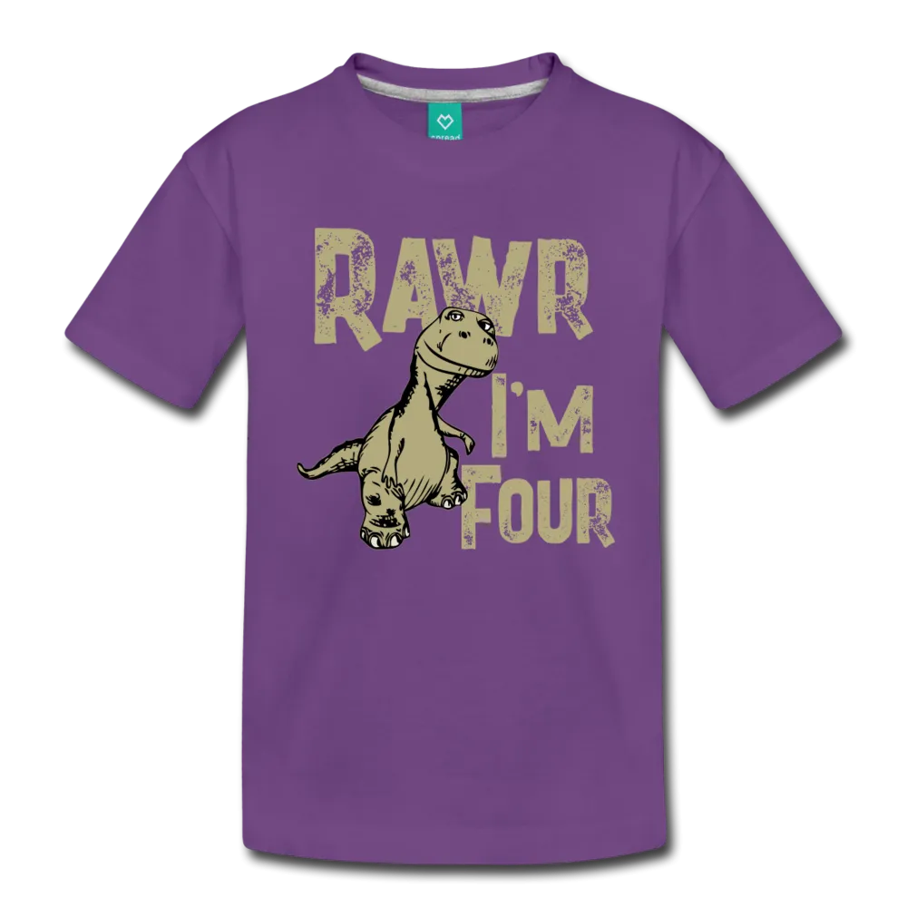Rawr I'm Four Toddler Premium T-Shirt (CK1379)