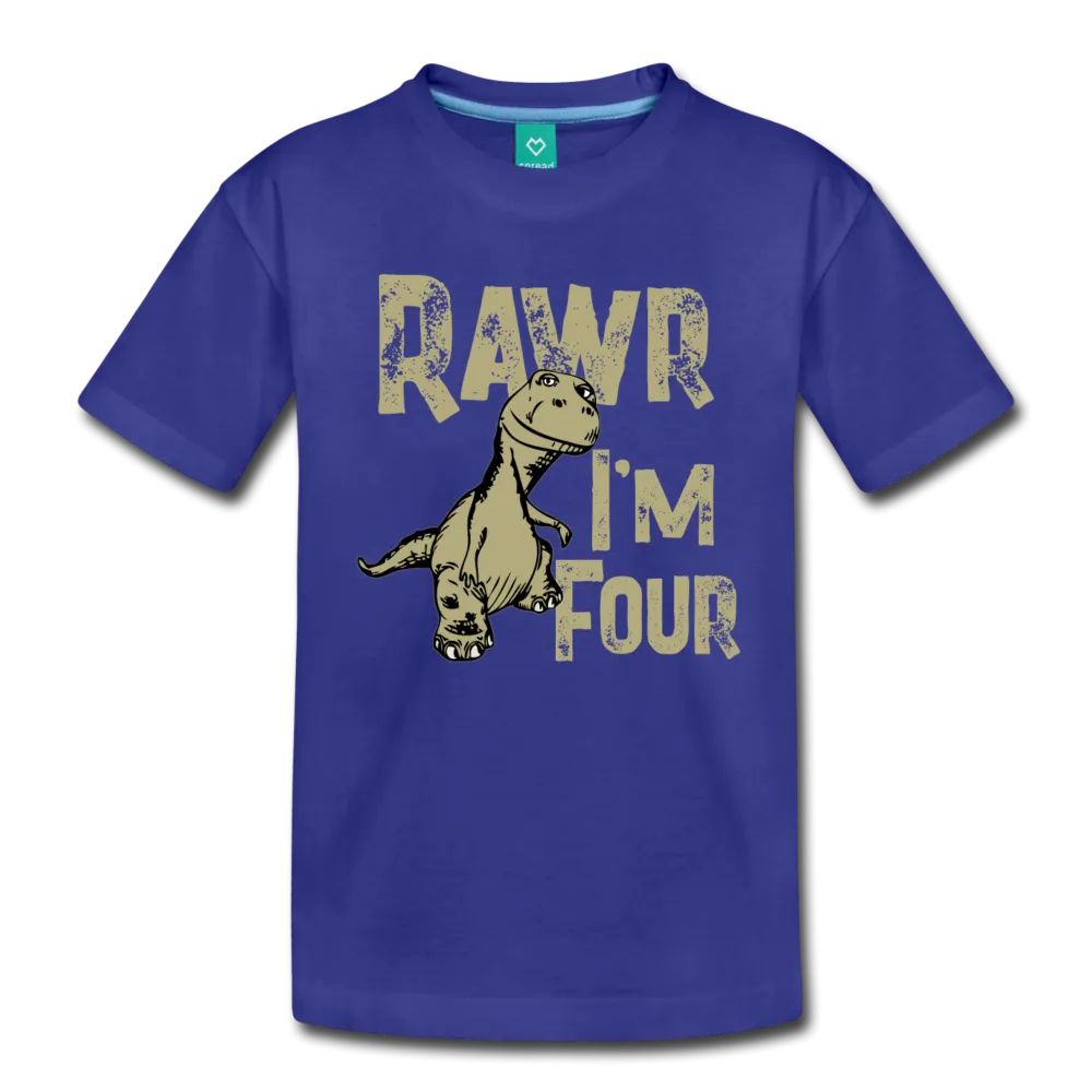 Rawr I'm Four Toddler Premium T-Shirt (CK1379)