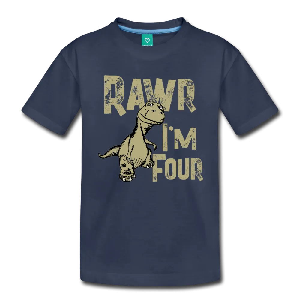 Rawr I'm Four Toddler Premium T-Shirt (CK1379)