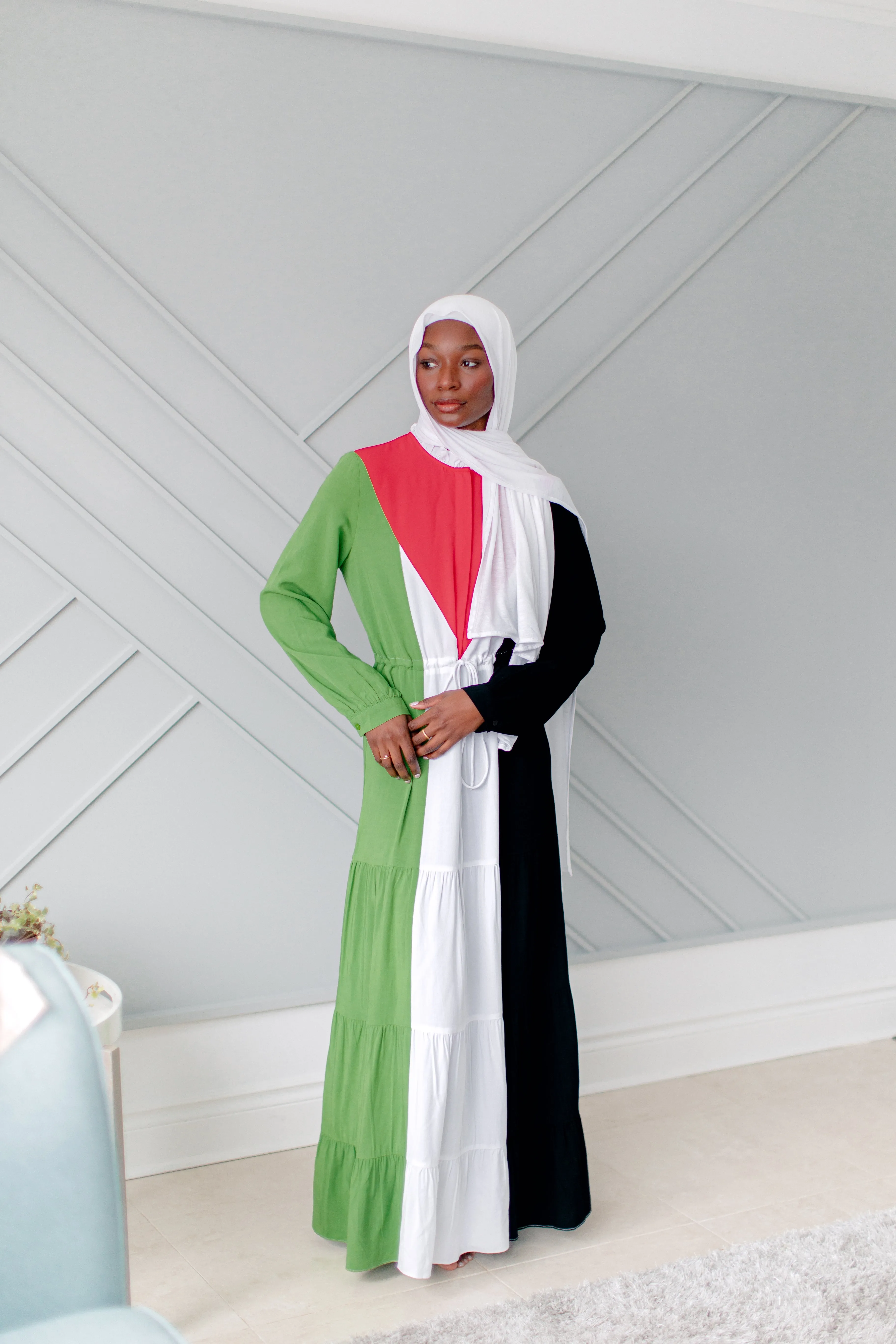 Rayon Maxi Dress - Free Palestine Inspired - Portion of Profits Donated to Gaza Humanitarian Aid