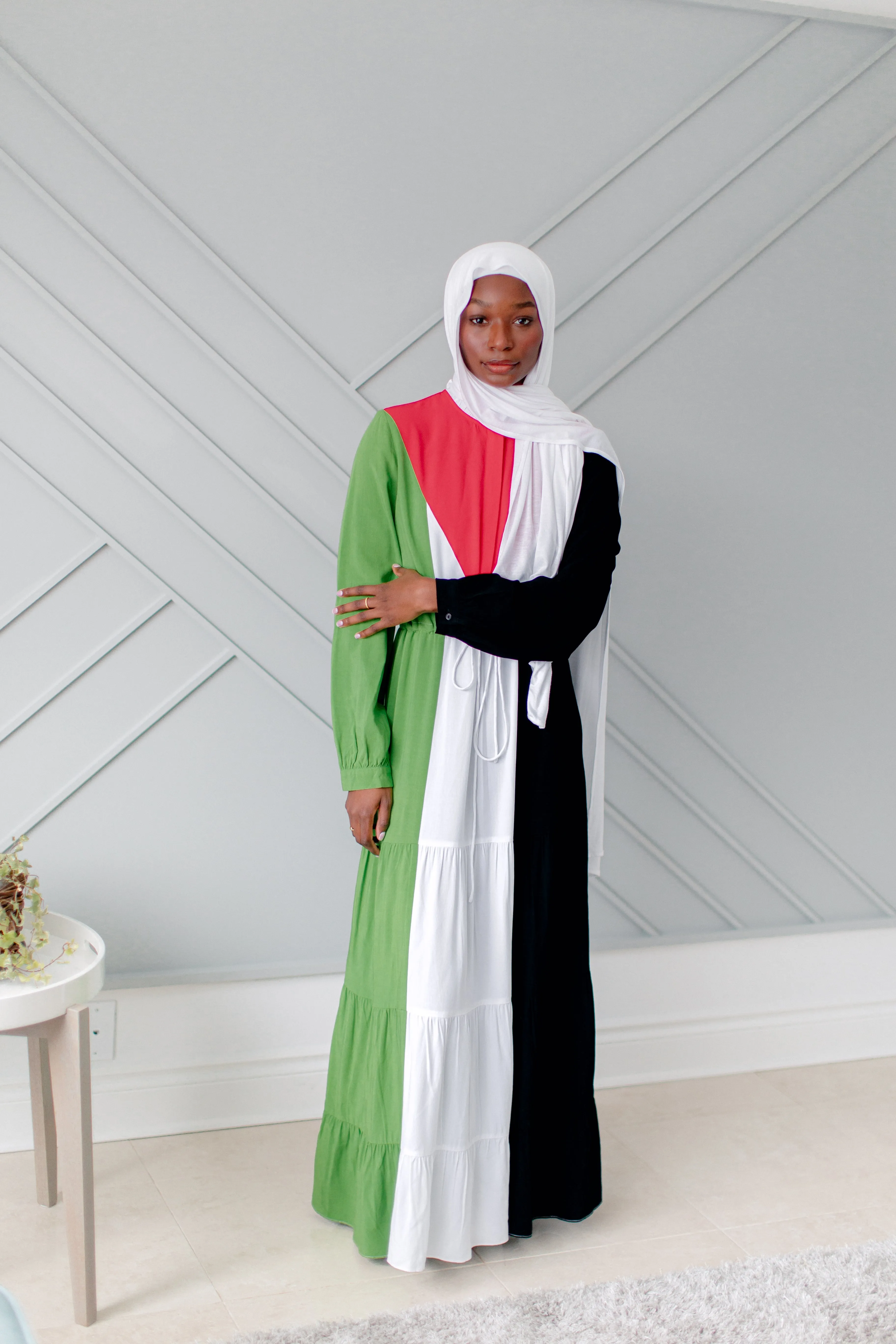 Rayon Maxi Dress - Free Palestine Inspired - Portion of Profits Donated to Gaza Humanitarian Aid