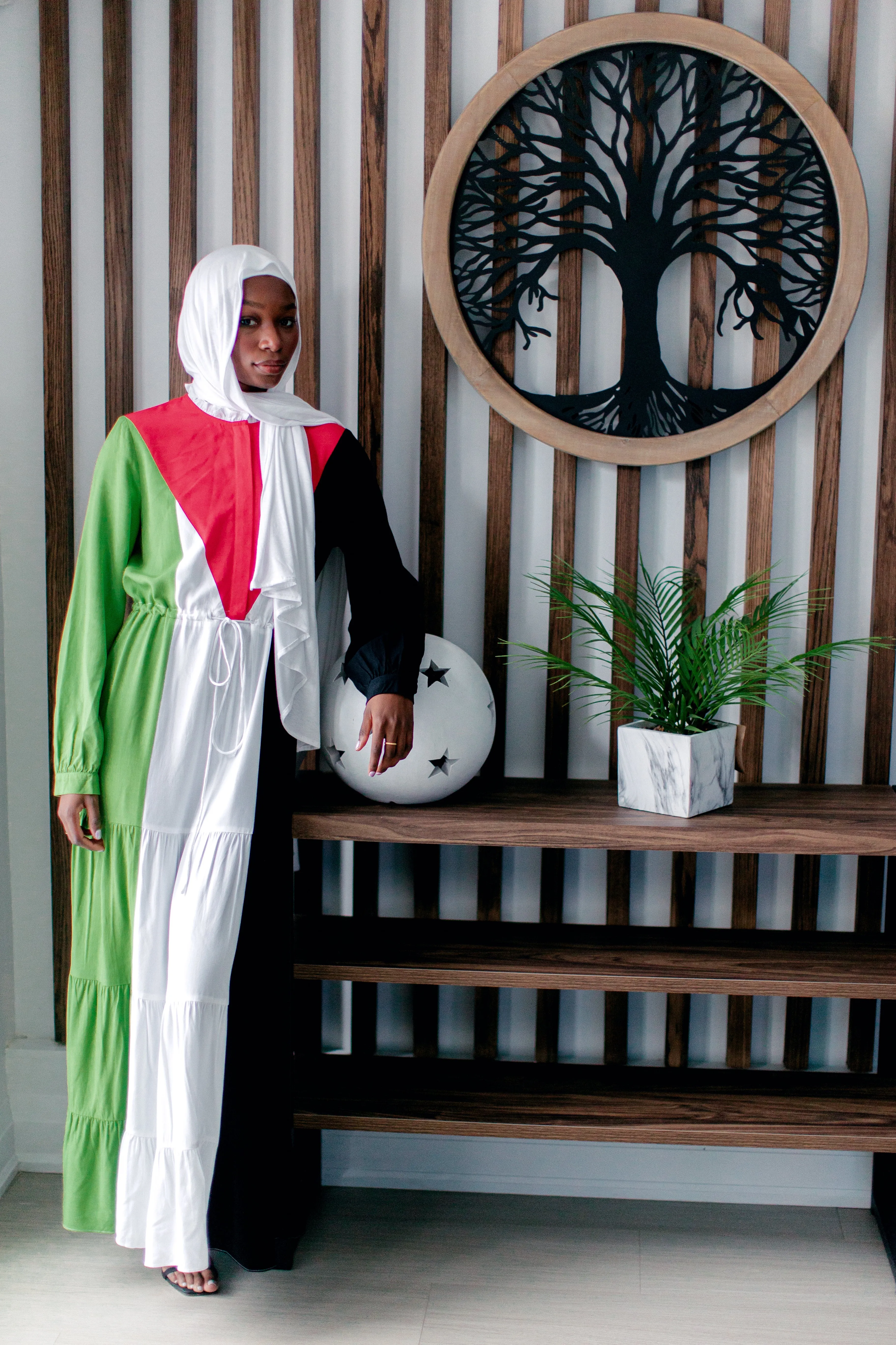 Rayon Maxi Dress - Free Palestine Inspired - Portion of Profits Donated to Gaza Humanitarian Aid