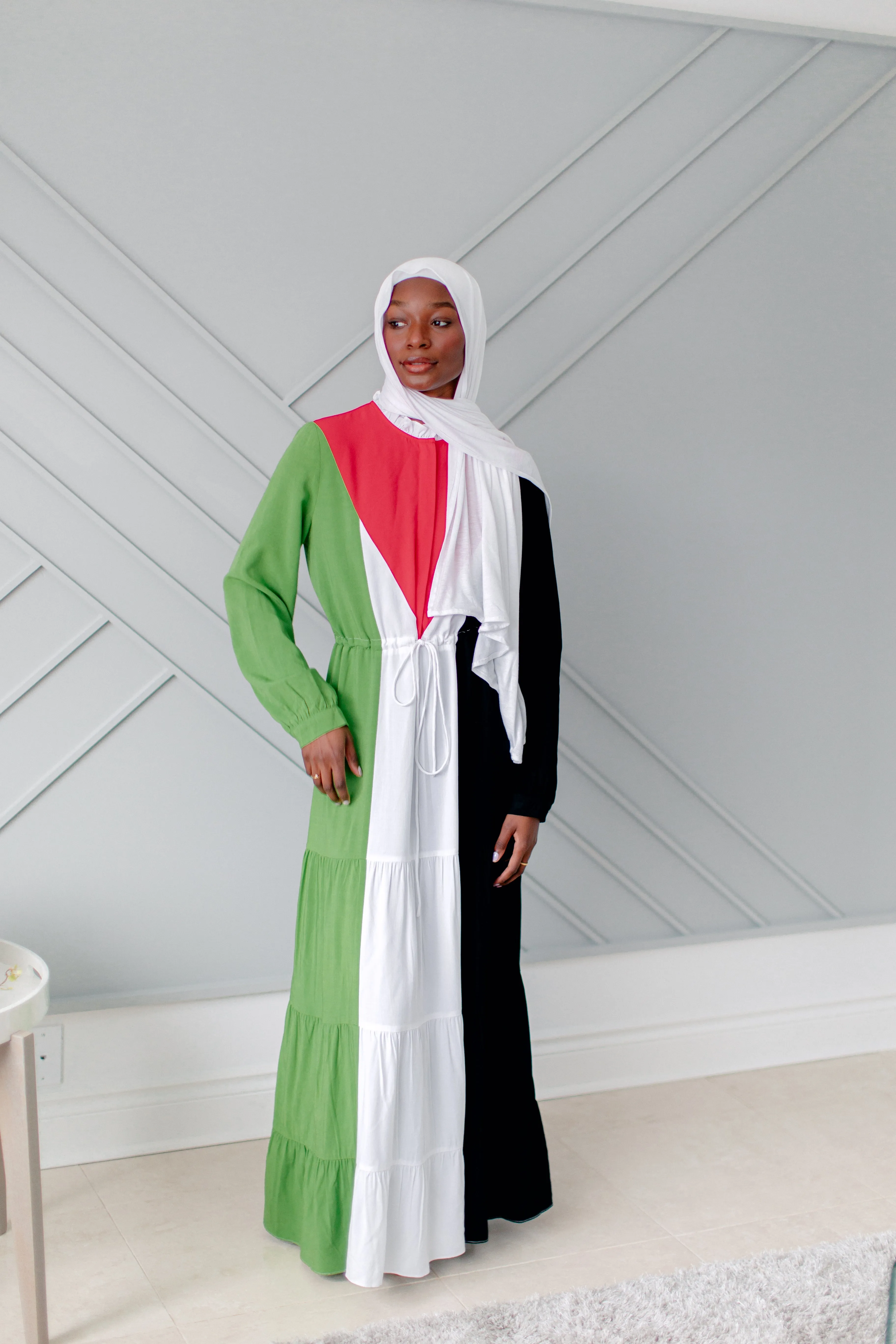 Rayon Maxi Dress - Free Palestine Inspired - Portion of Profits Donated to Gaza Humanitarian Aid