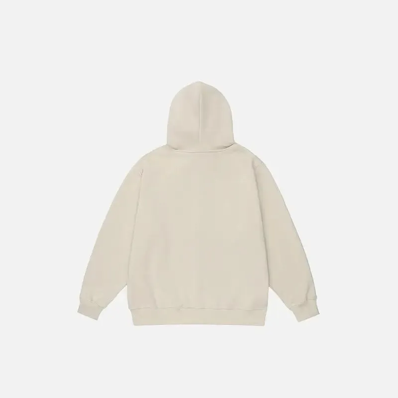 Rebirth Skeleton Zip Hoodie for Y2K Streetwear Collection