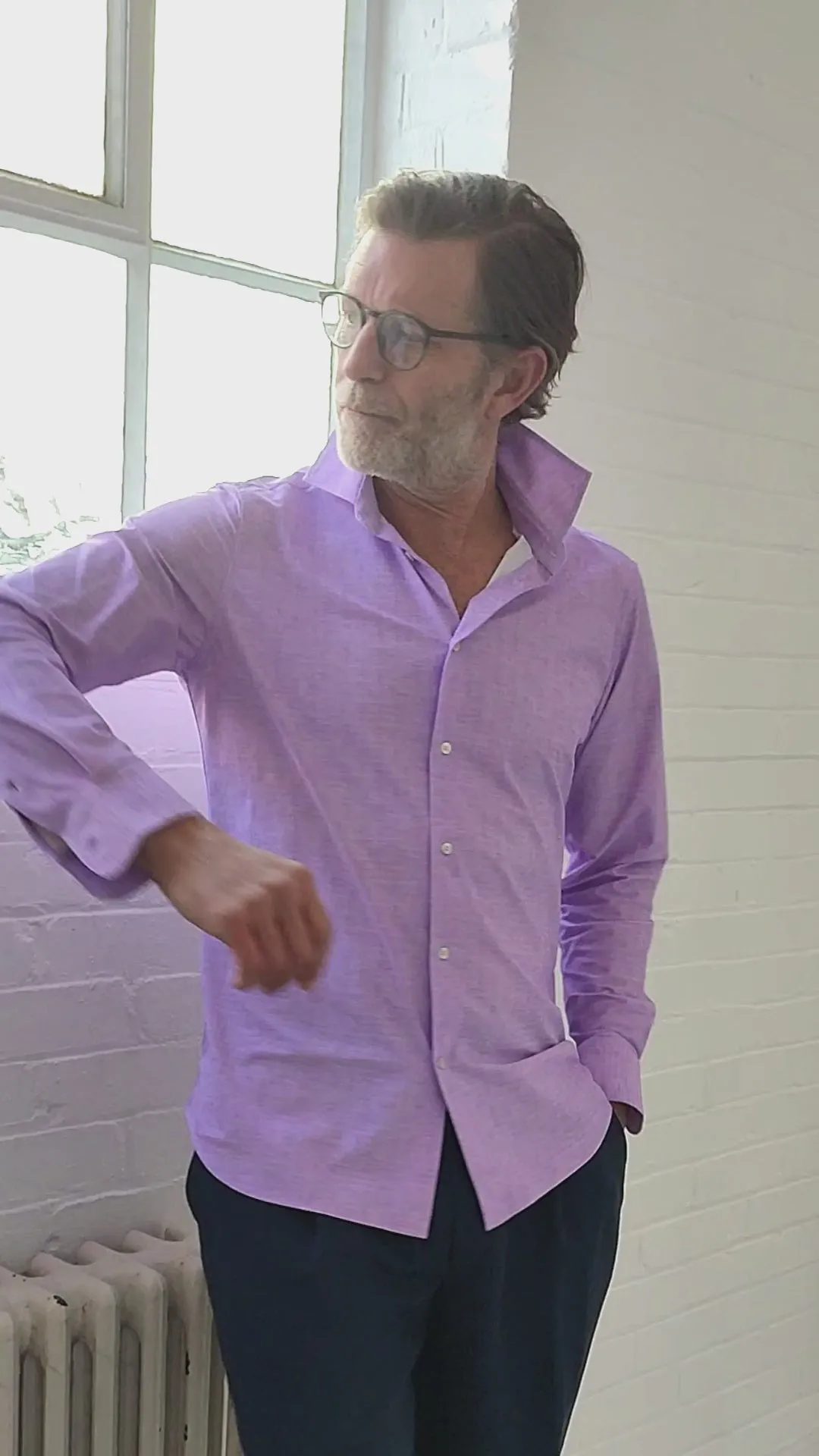 Recycled Italian Lilac Cut Away Comfort Shirt