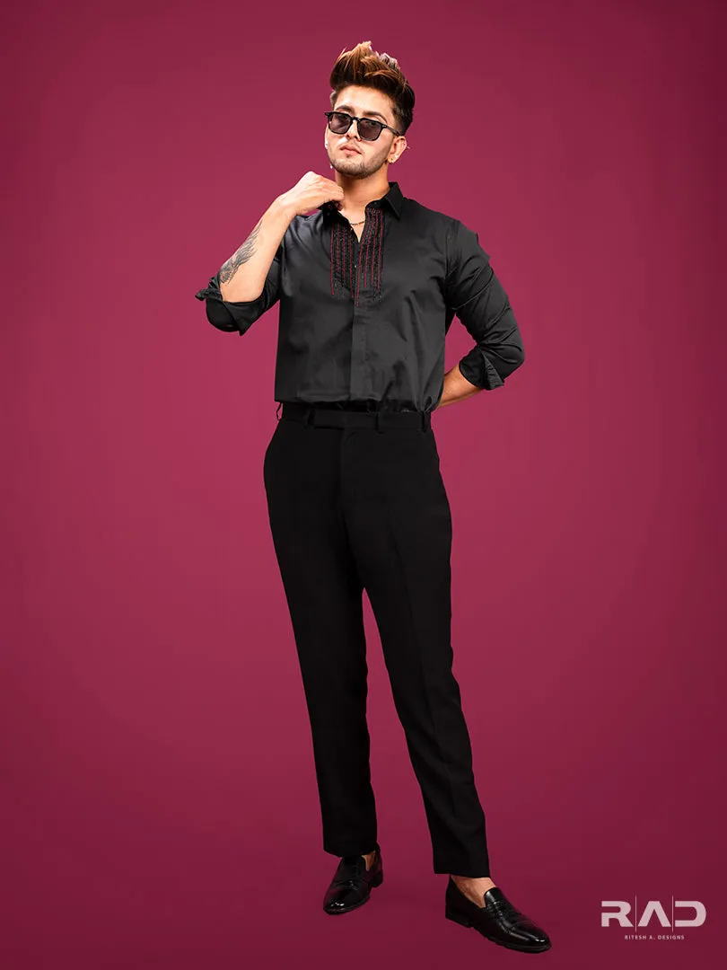 Red & Black Lines Shirt