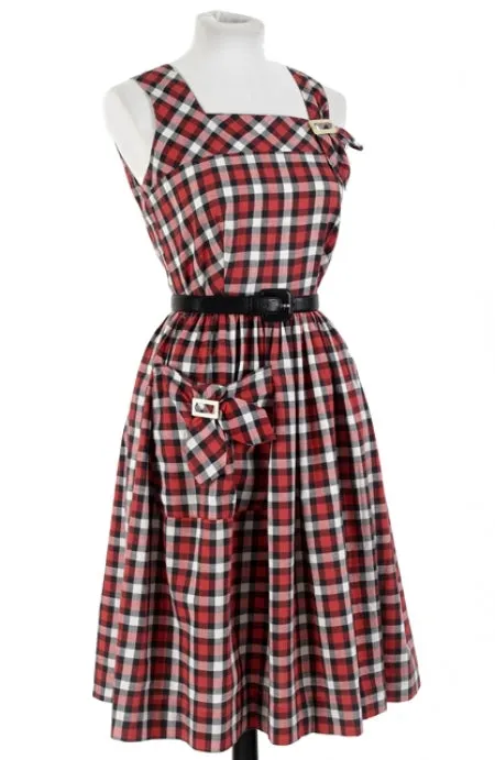 Red, B&W Gingham