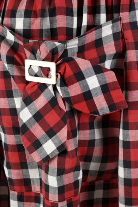 Red, B&W Gingham