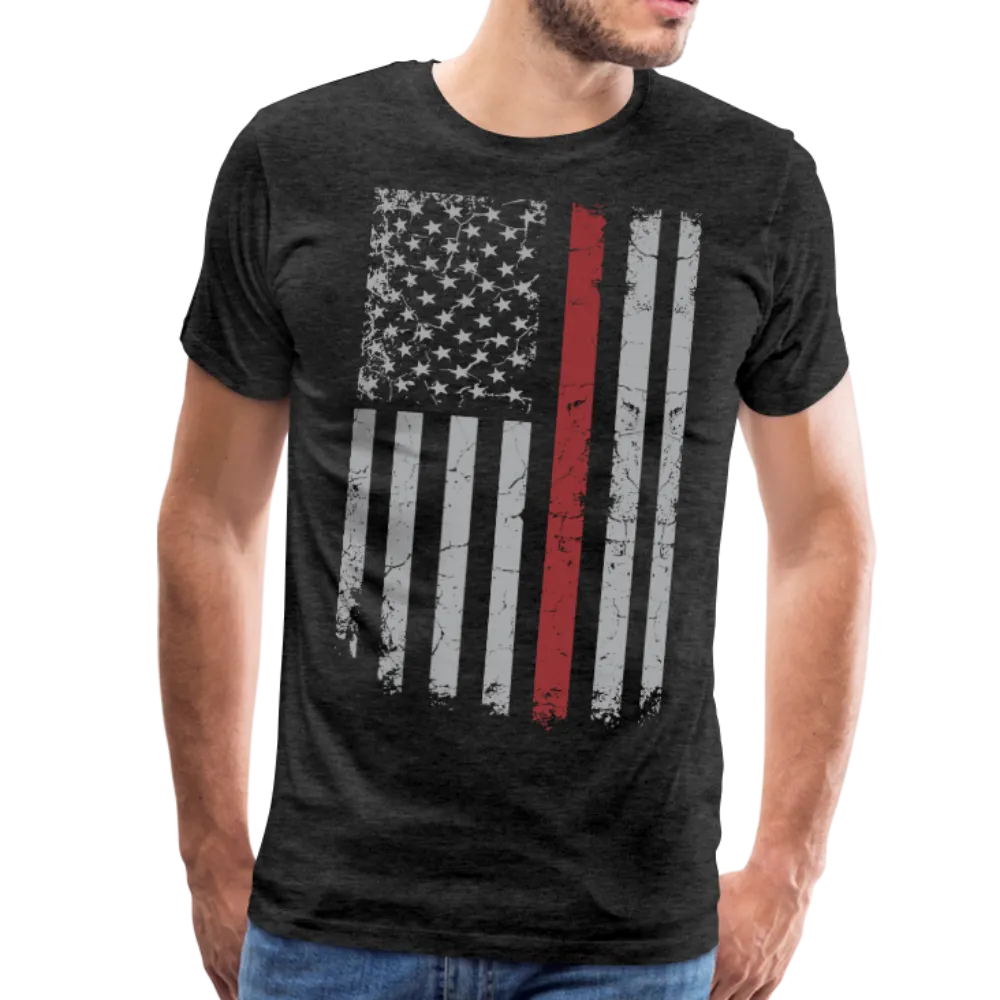 Red Line American Flag Men's Premium T-Shirt
