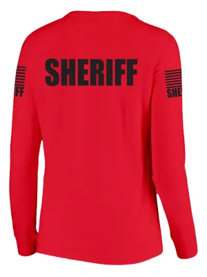 Red Sheriff Women's Shirt - Long Sleeve (Black)