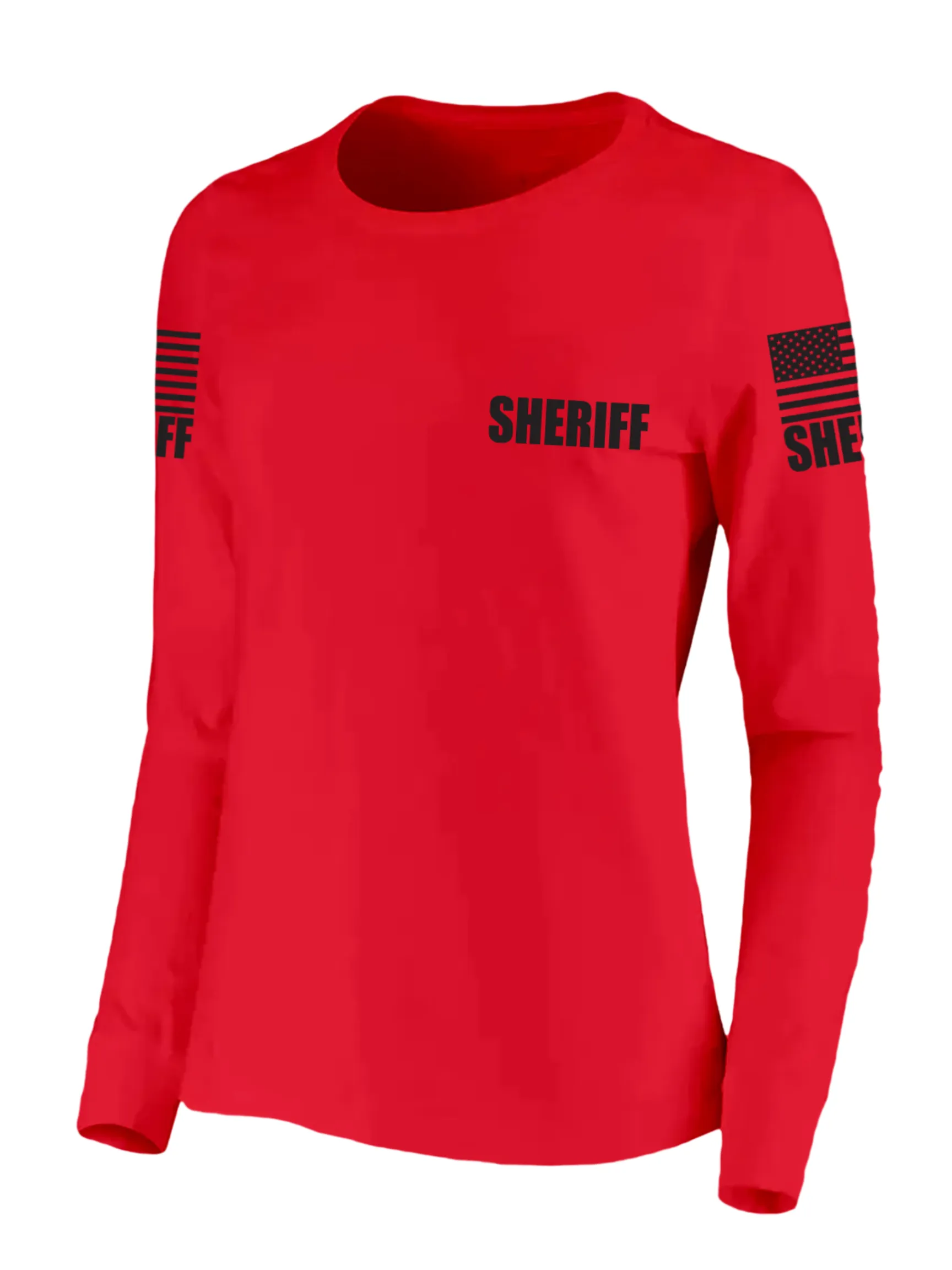 Red Sheriff Women's Shirt - Long Sleeve (Black)