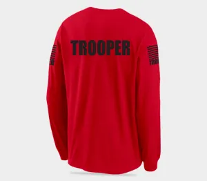 Red Trooper Men's Shirt - Long Sleeve (Black)