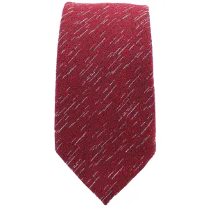 Red Wool Textured Tie