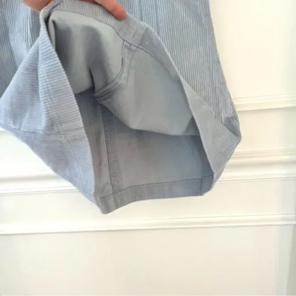 Revolve Likely Goleta Corduroy Puff Sleeve Mini Dress In Light Blue NWT