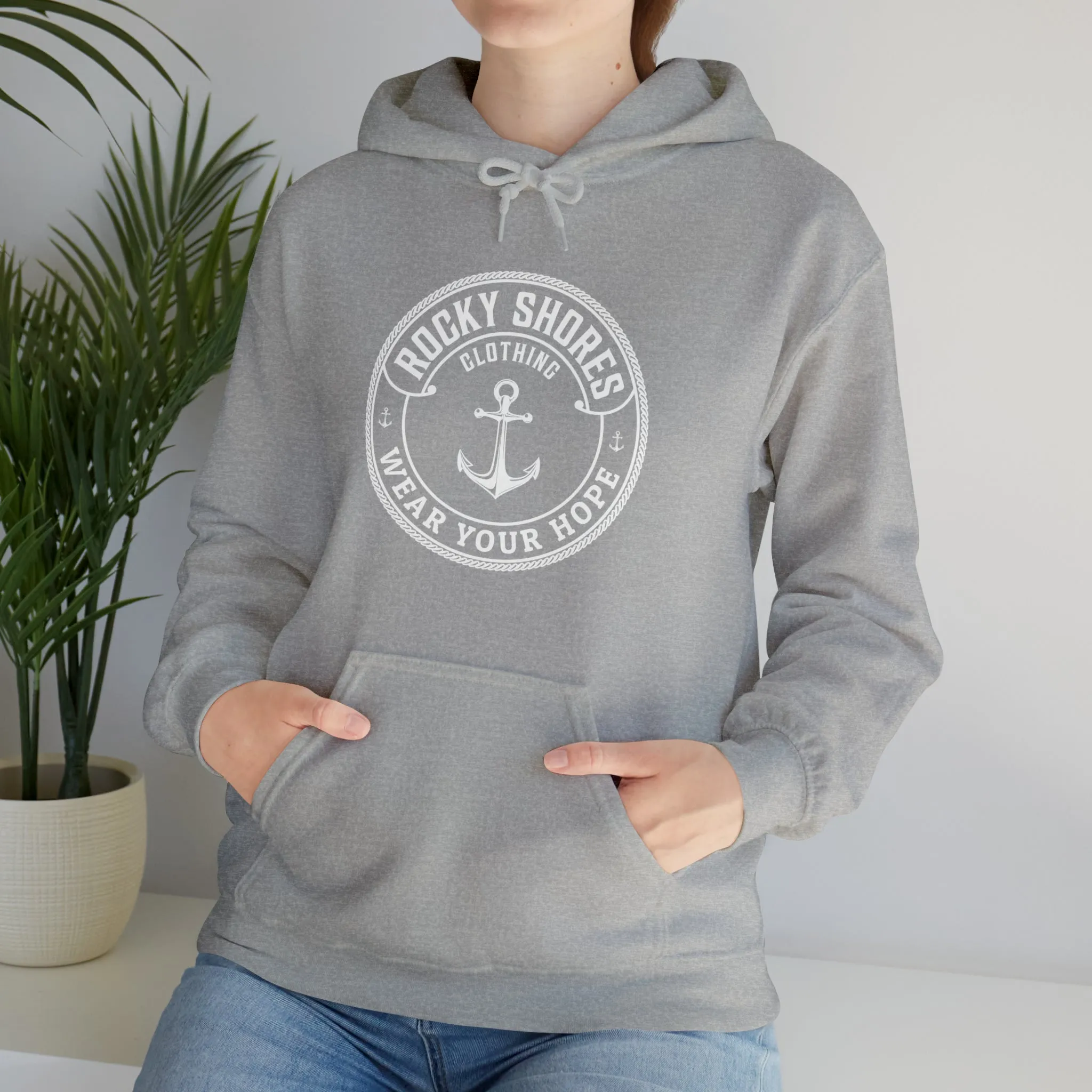 Rocky Shores Anchored in Hope Unisex Hoodie
