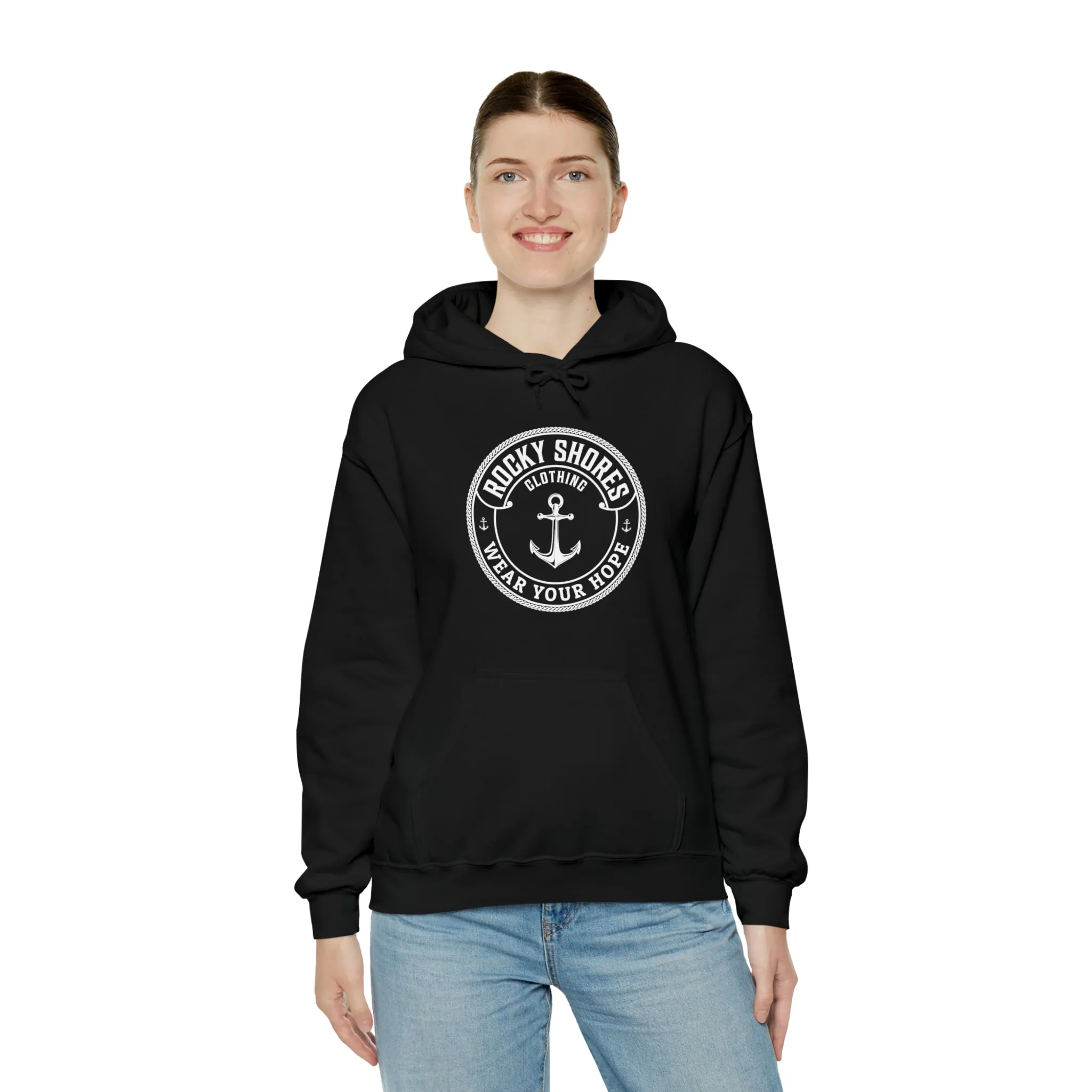 Rocky Shores Anchored in Hope Unisex Hoodie