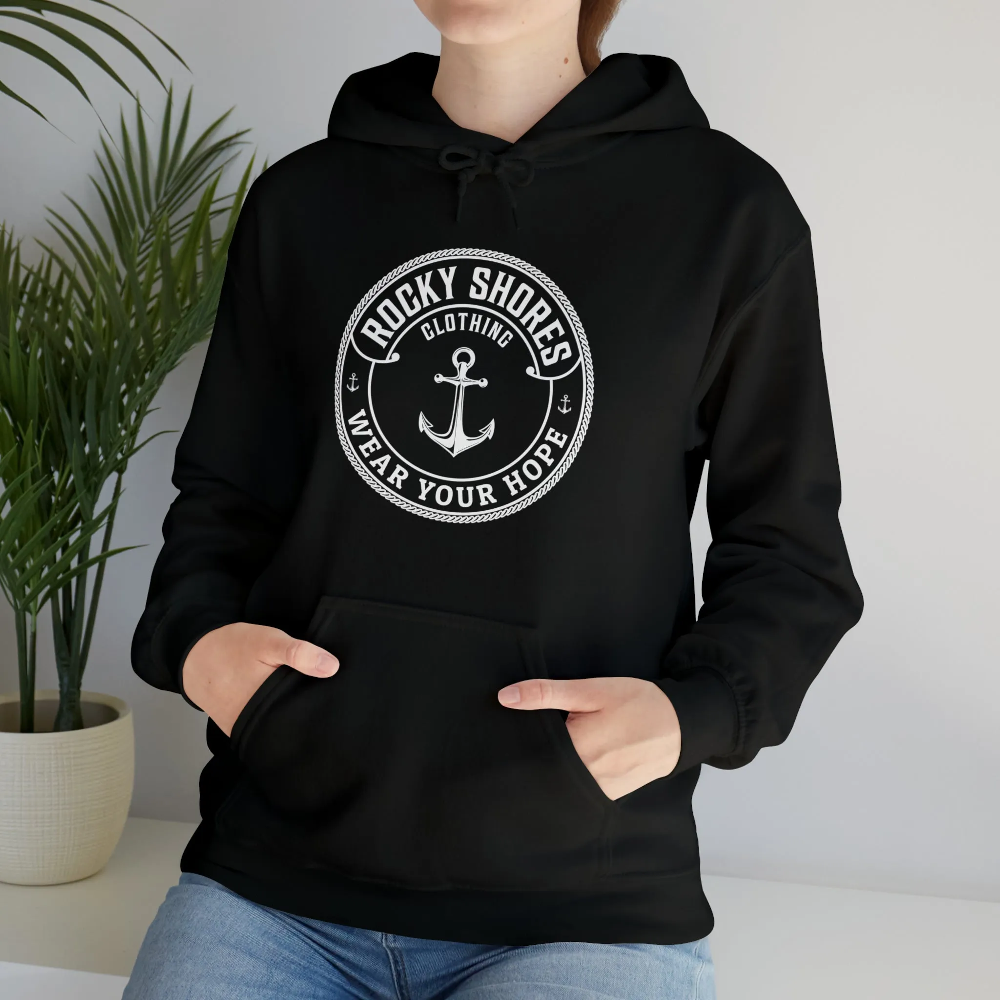 Rocky Shores Anchored in Hope Unisex Hoodie