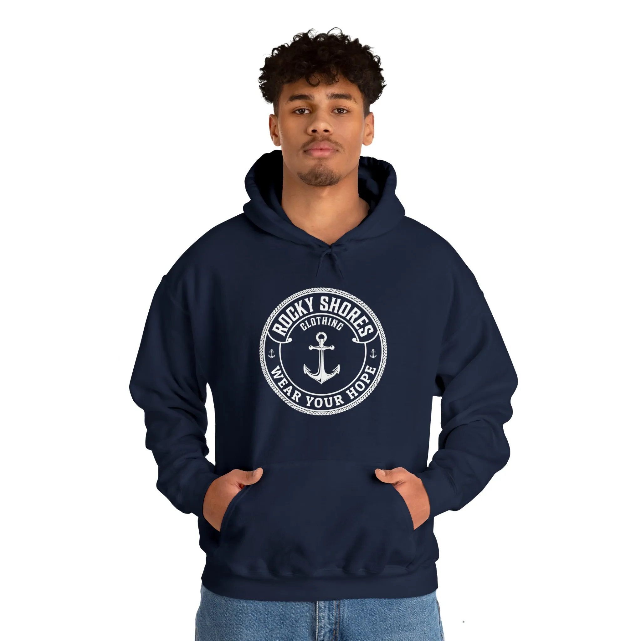 Rocky Shores Anchored in Hope Unisex Hoodie