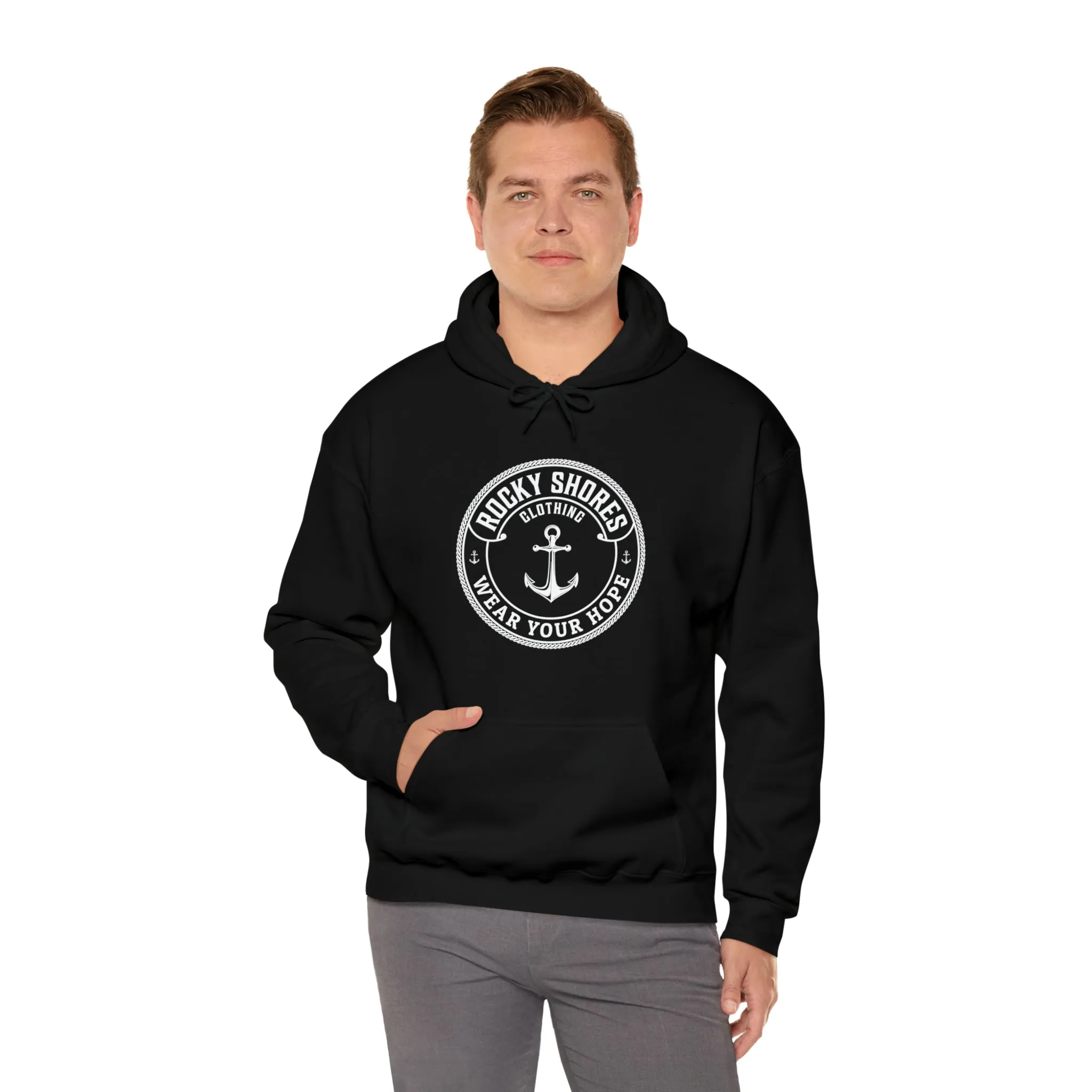 Rocky Shores Anchored in Hope Unisex Hoodie