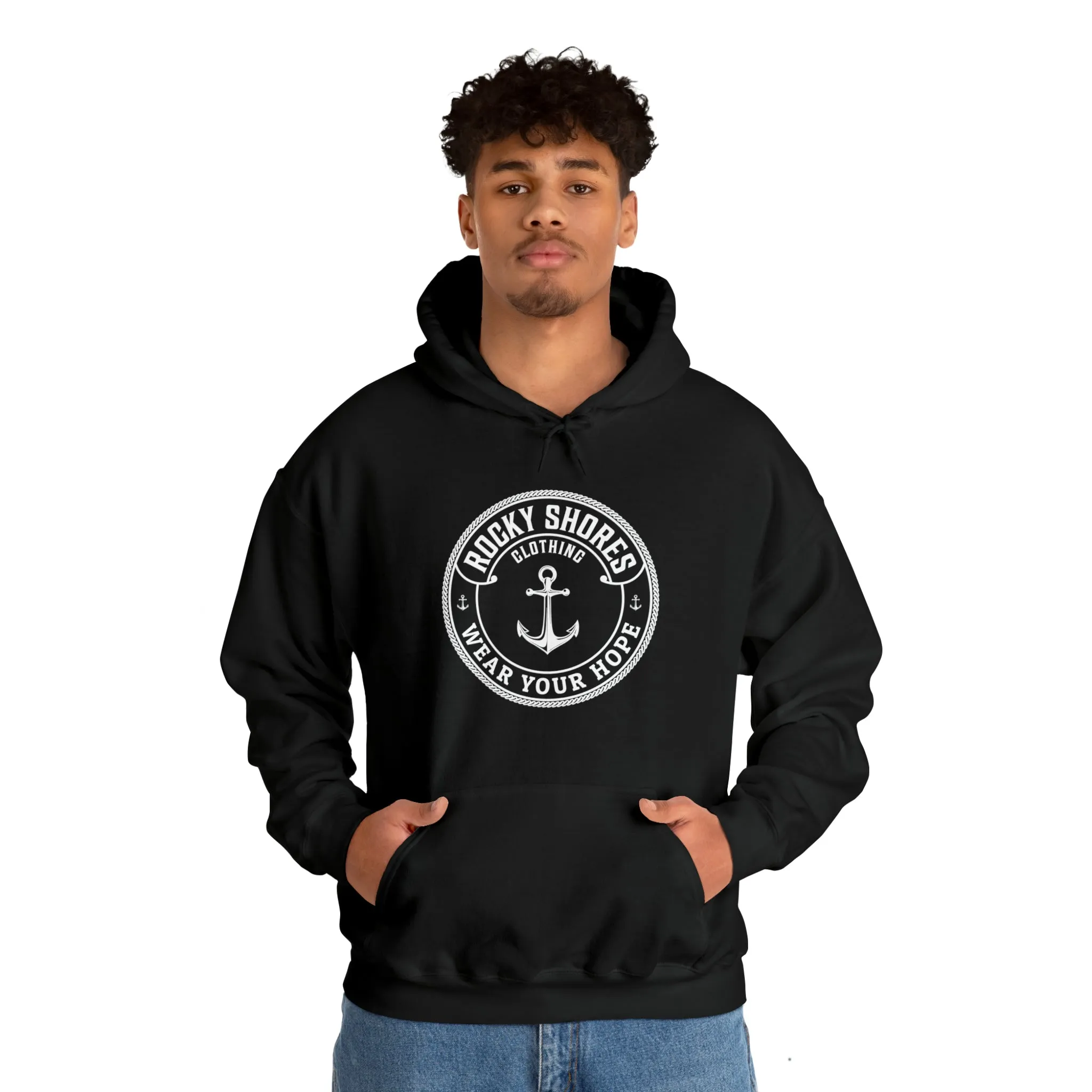 Rocky Shores Anchored in Hope Unisex Hoodie
