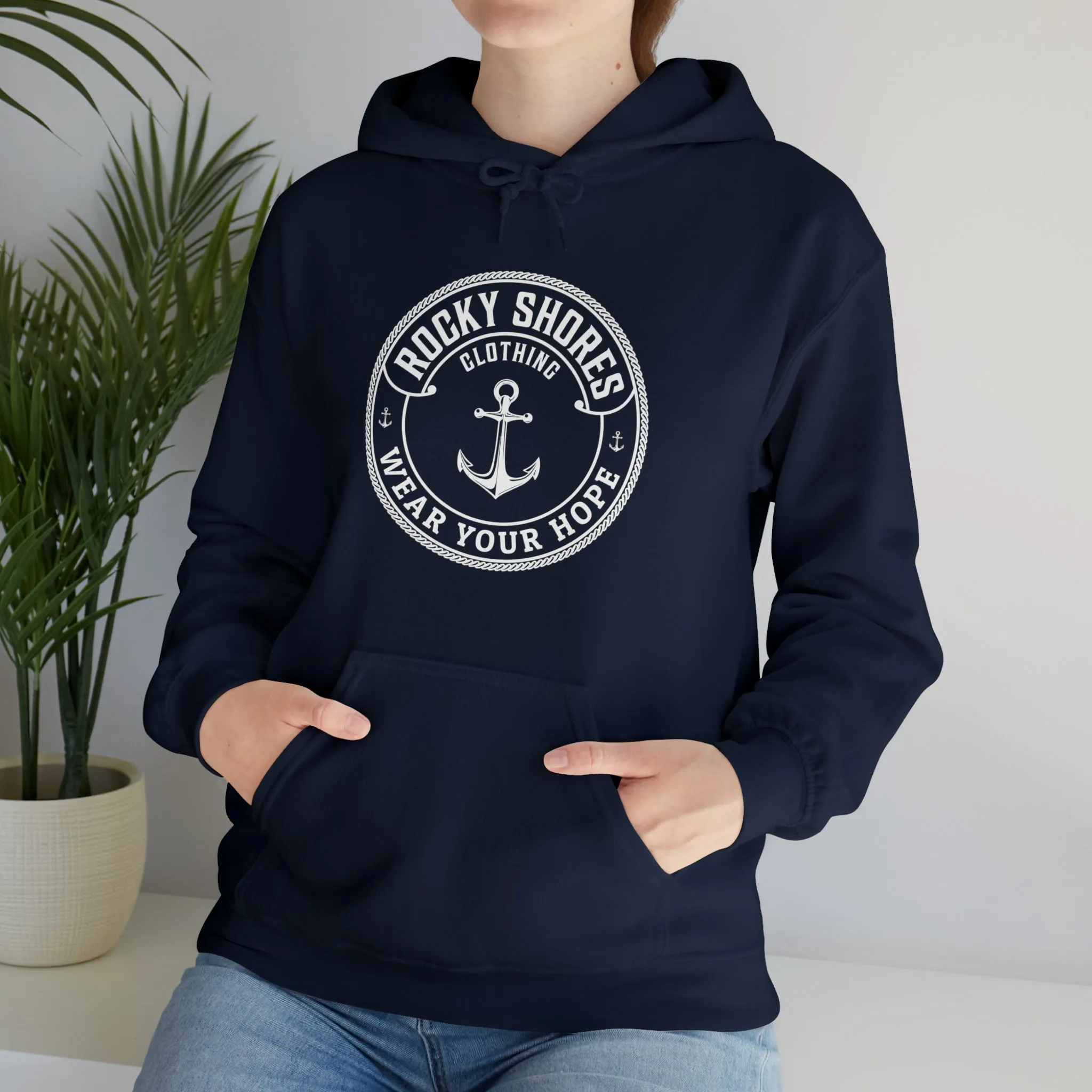 Rocky Shores Anchored in Hope Unisex Hoodie