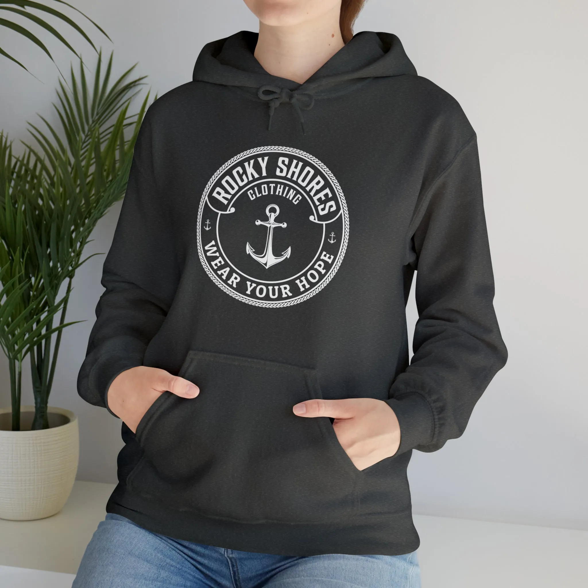 Rocky Shores Anchored in Hope Unisex Hoodie