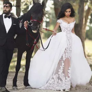 Roycebridal Mermaid Wedding Dress Vintage Lace Bridal Dresses