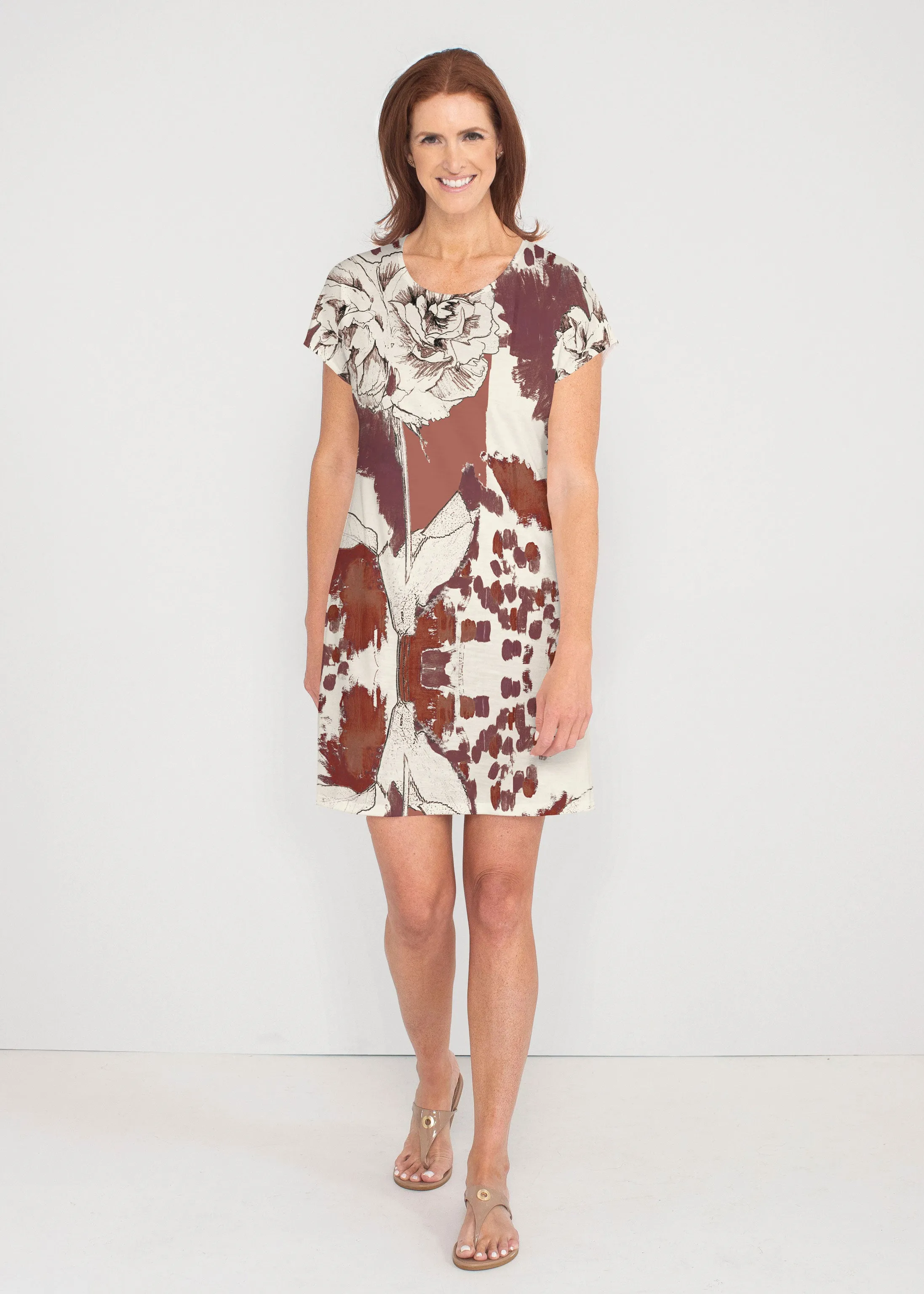 Rusty Rose (8062) ~ Lucy Tee Dress