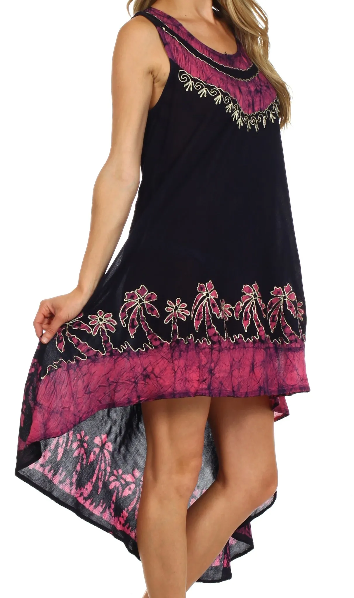 Sakkas Island Soul Hi Lo Caftan Dress / Cover Up