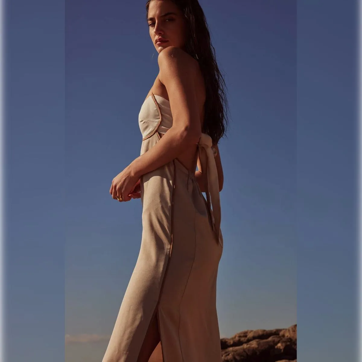 Sand & Taupe Colorblock Maxi