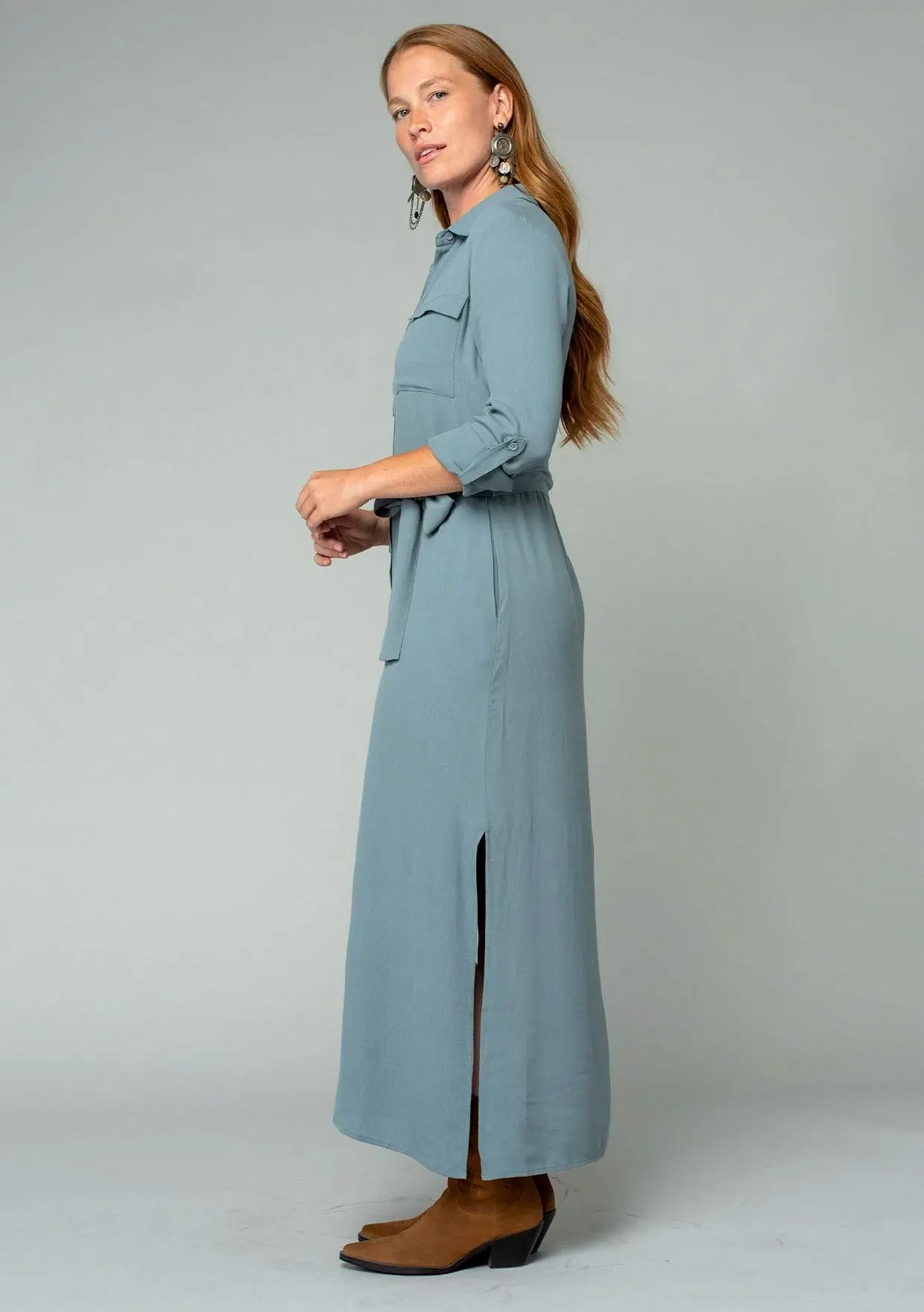 Sandrine Maxi Shirt Dress