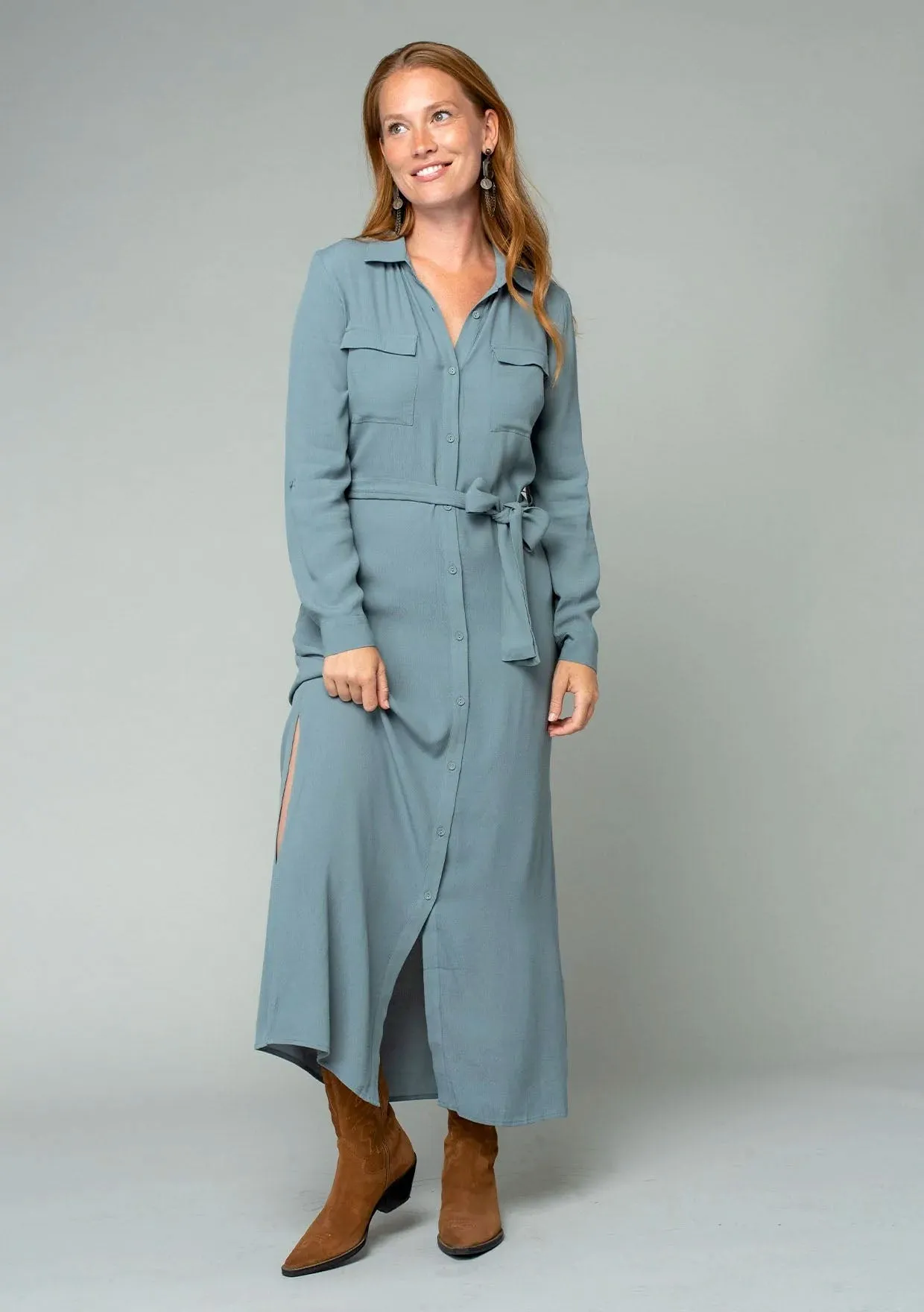 Sandrine Maxi Shirt Dress