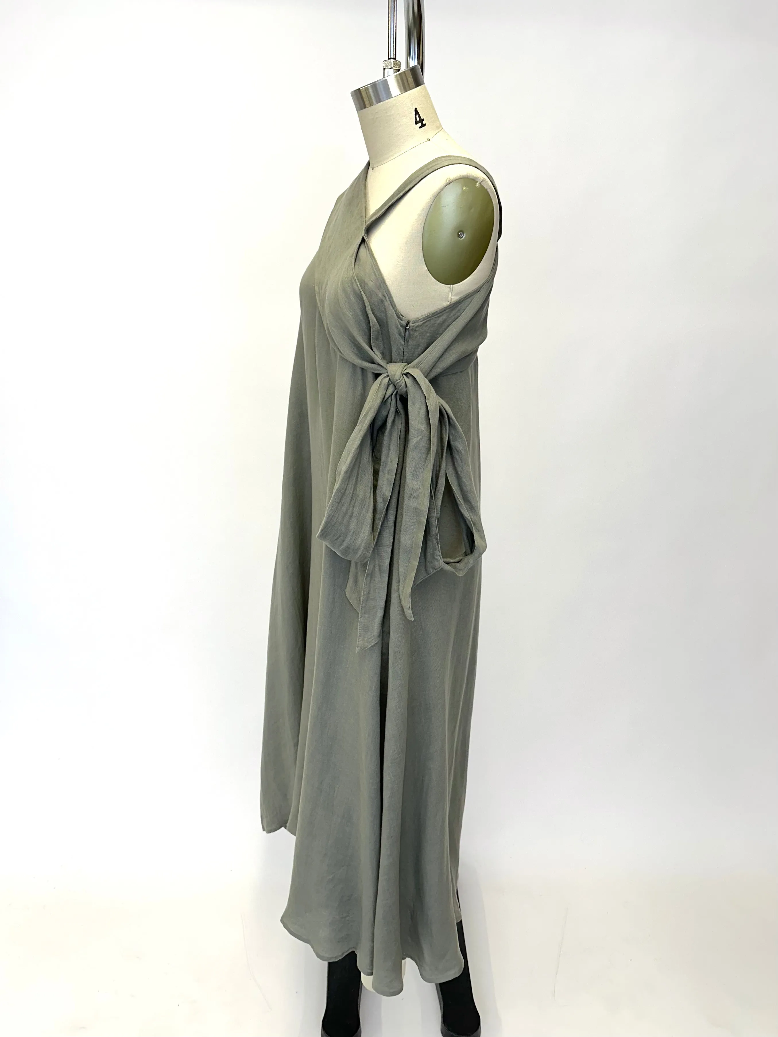 Sarah Pacini Linen Asymmetrical Dress